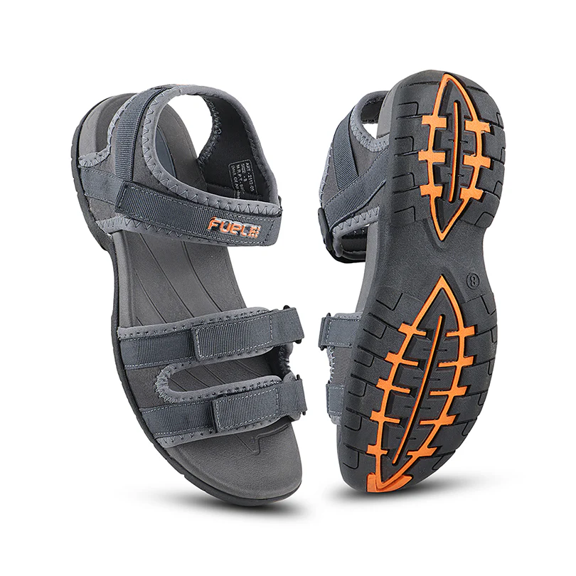 FUEL 2112-05 Comfortable Outdoor Sandals For Men's (Grey) - Image 6