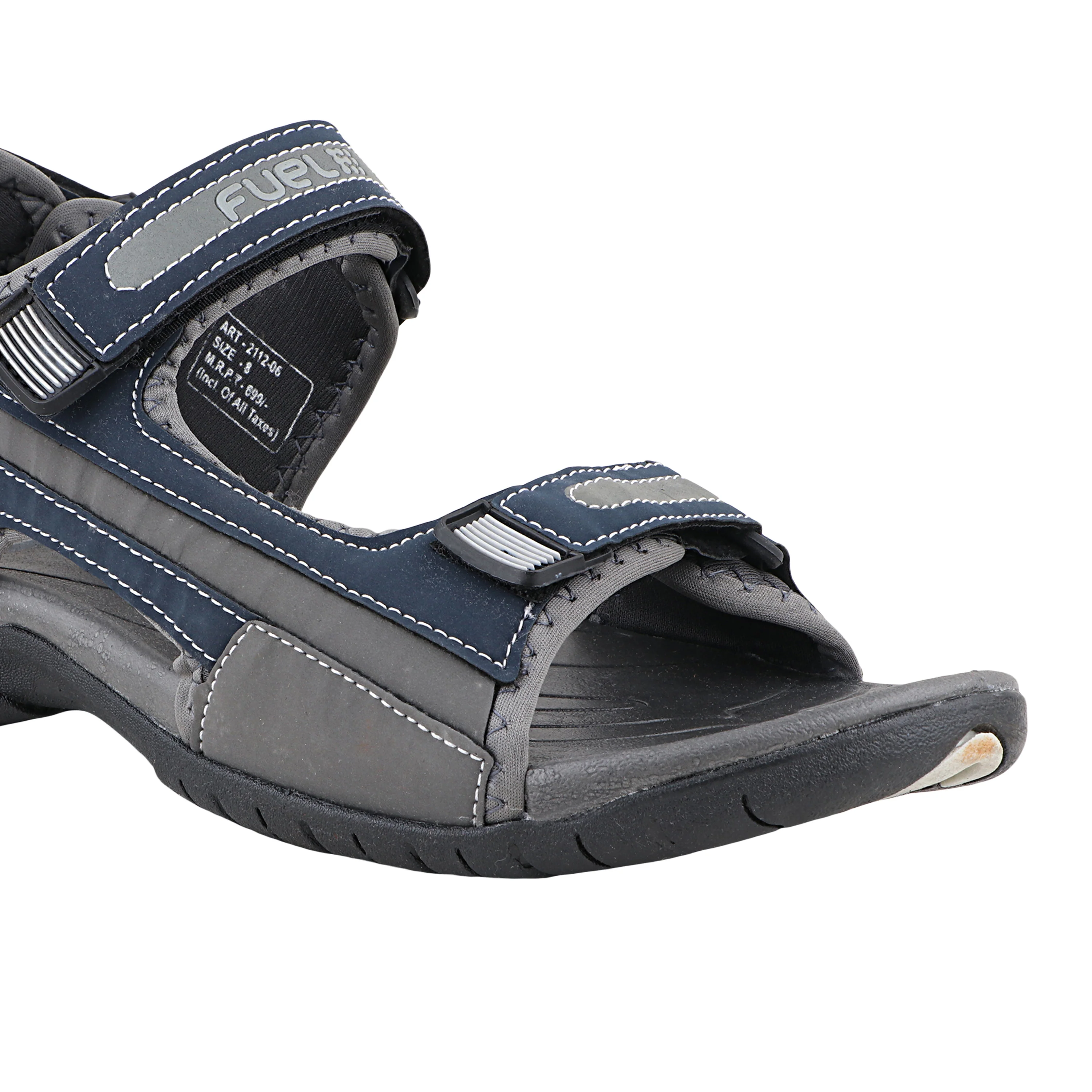 FUEL 2112-06 Comfortable Sports Sandal for Men (Grey) - Image 2