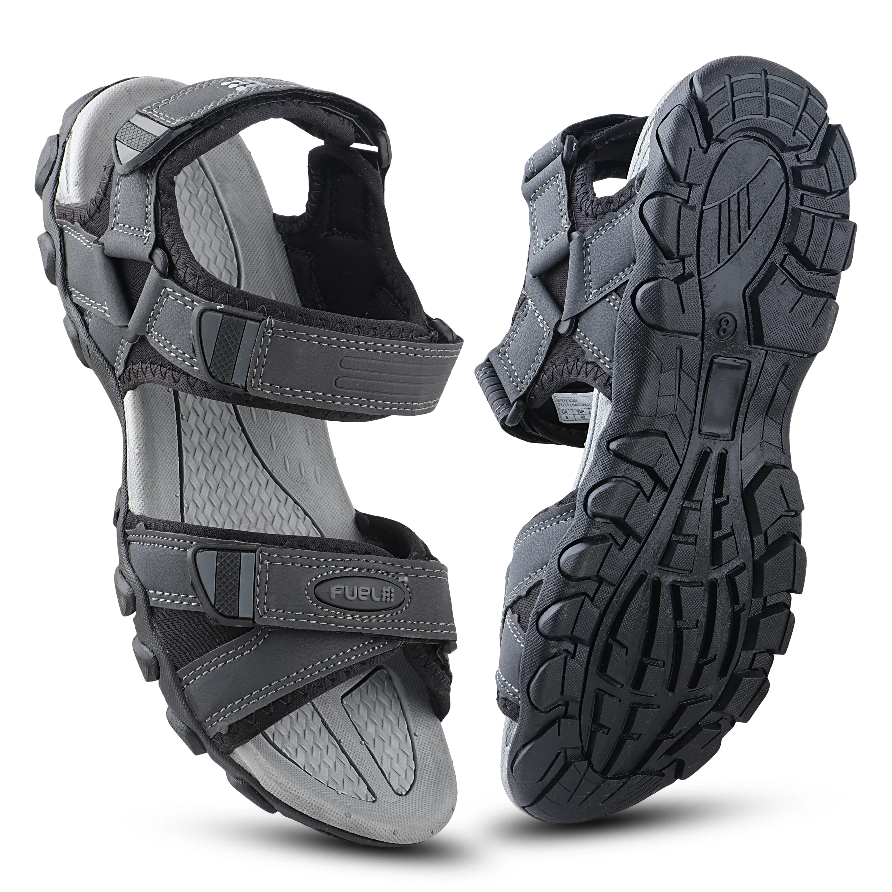 FUEL Adam Casual Sports Sandal for Men (Grey) - Image 7