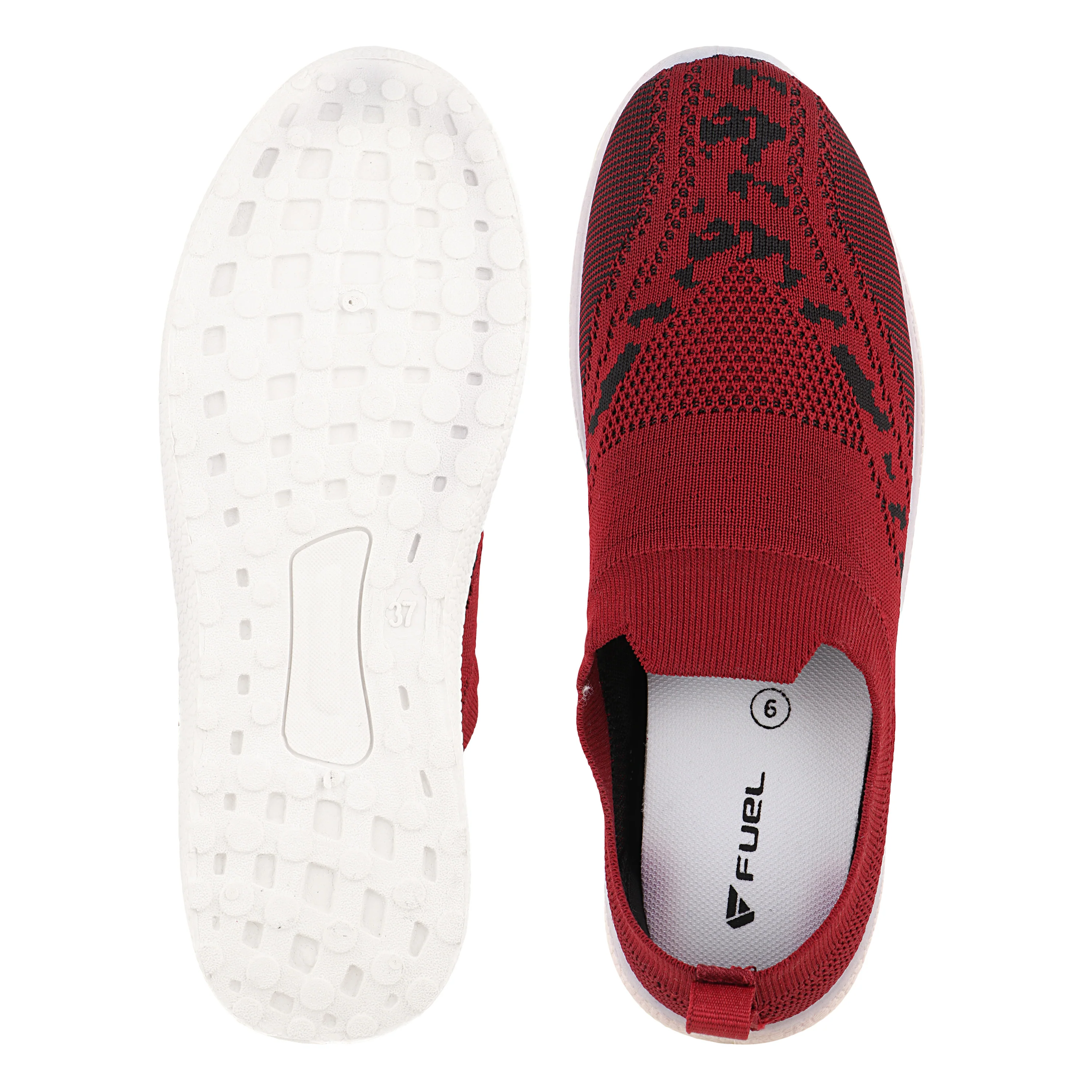 FUEL Adele Breathable Upper with Anti-Slip PVC Sole Women’s Shoes (Red) - Image 4