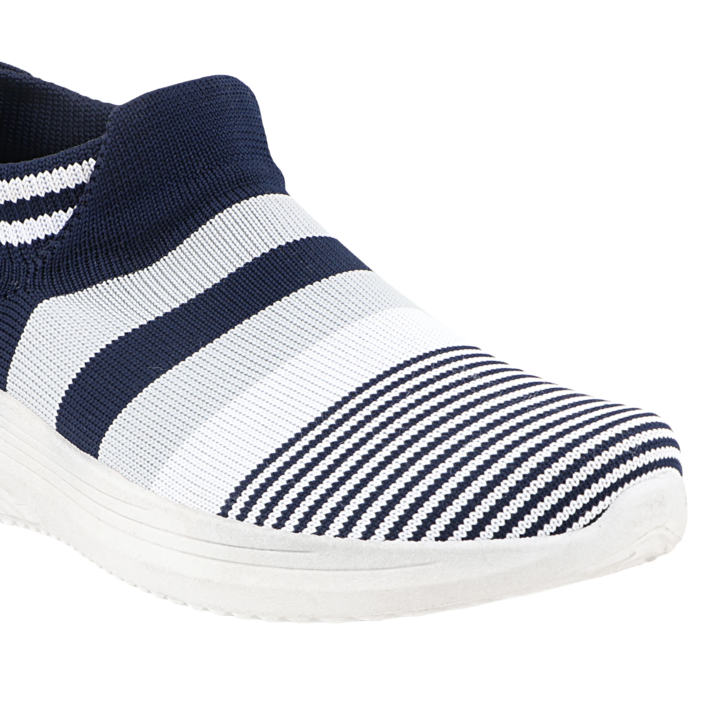 FUEL Adelina-02 Slip-On Sports Shoes with Breathable Mesh Knit in Flexible PVC Sole (Navy) - Image 2