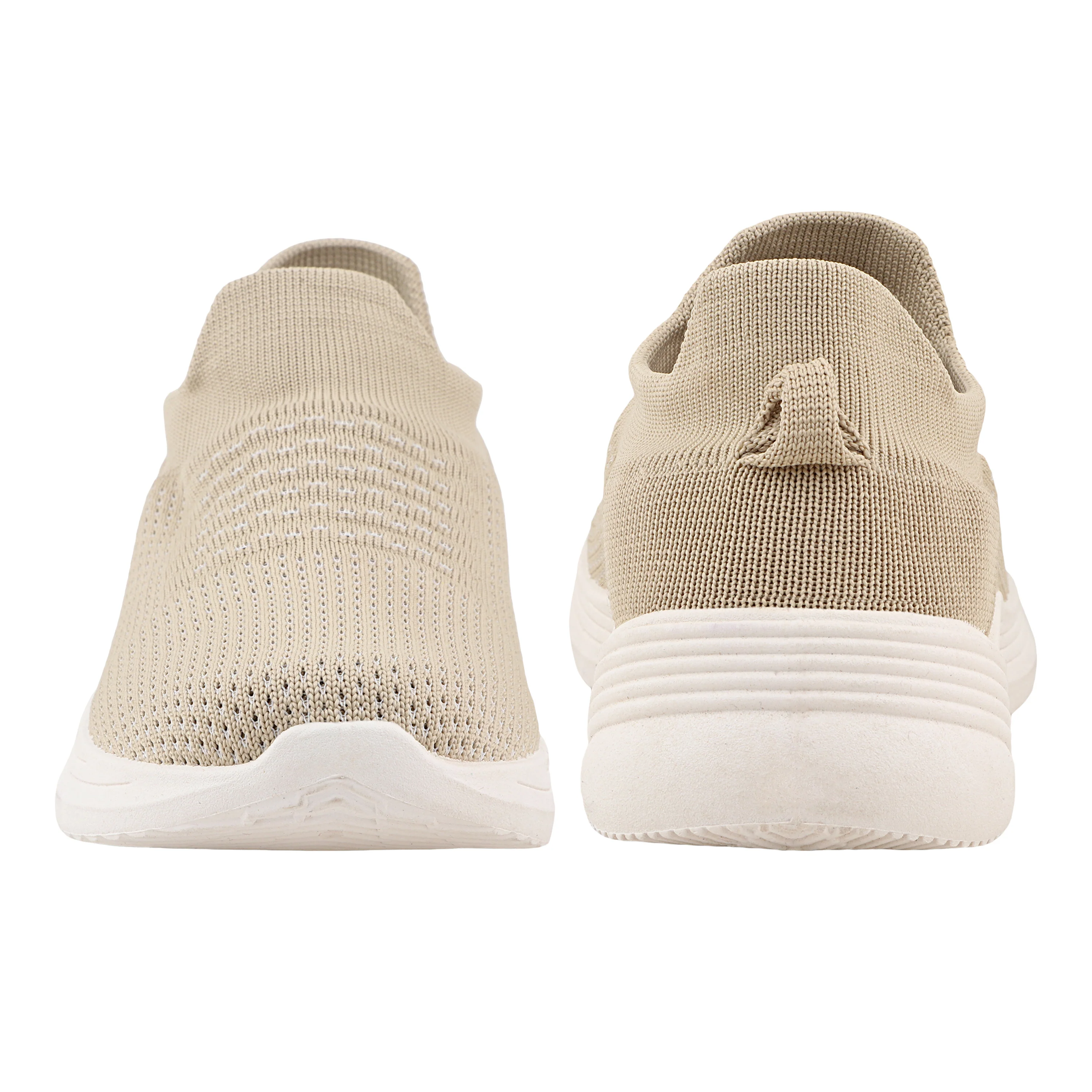 FUEL Adelina Comfortable & Ultra light-weright Slip-on Sports Shoes for Women (Beige) - Image 5
