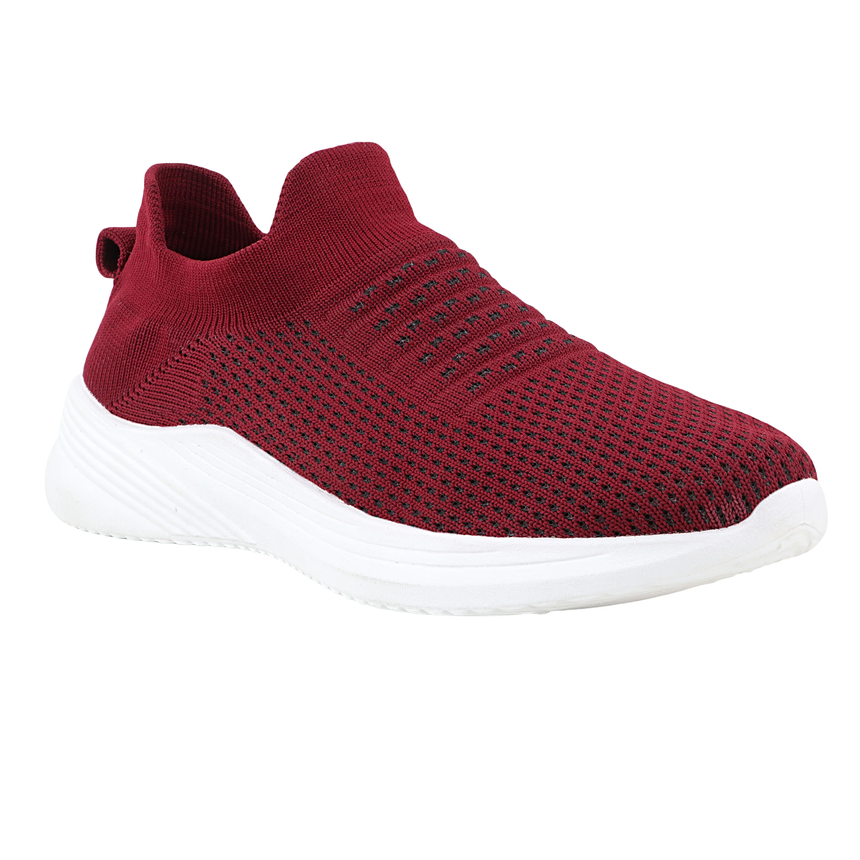 FUEL Adelina Comfortable & Ultra light-weright Slip-on Sports Shoes for Women (Mehroon)