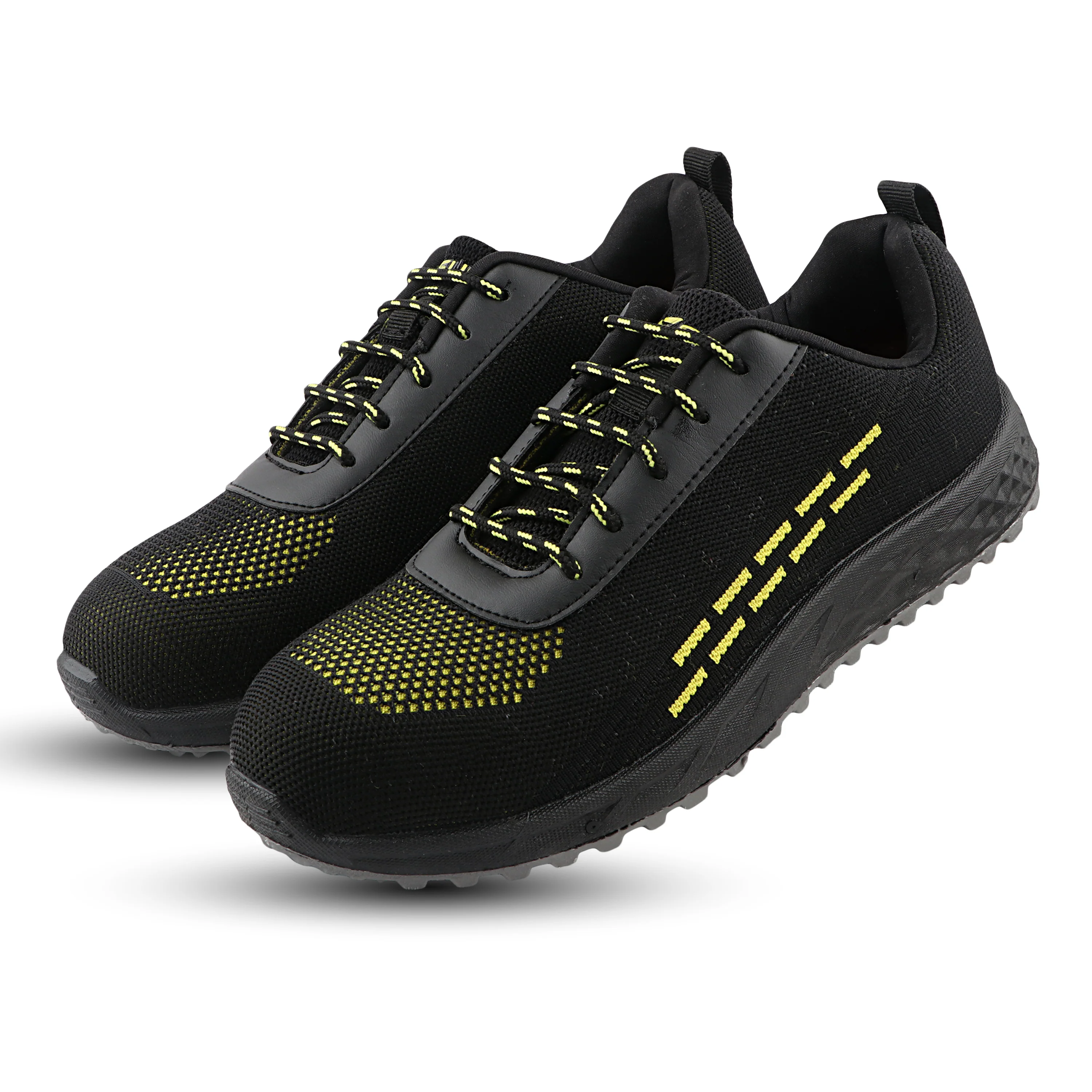 FUEL Armour 1 DD ISI Marked Strong Knitting Upper Breathable Safety Shoes for Men's Steel Toe Cap With Double Density Rubberized PVC Sole (Black) - Image 4