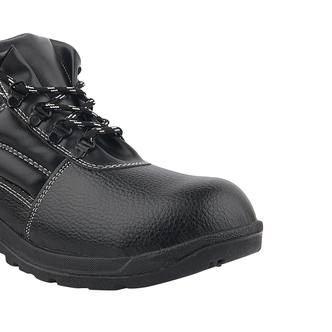 FUEL Arsenal HC Single Density PVC Sole Industrial Safety Shoe For Men's with Steel Toe Cap(Black) - Image 5
