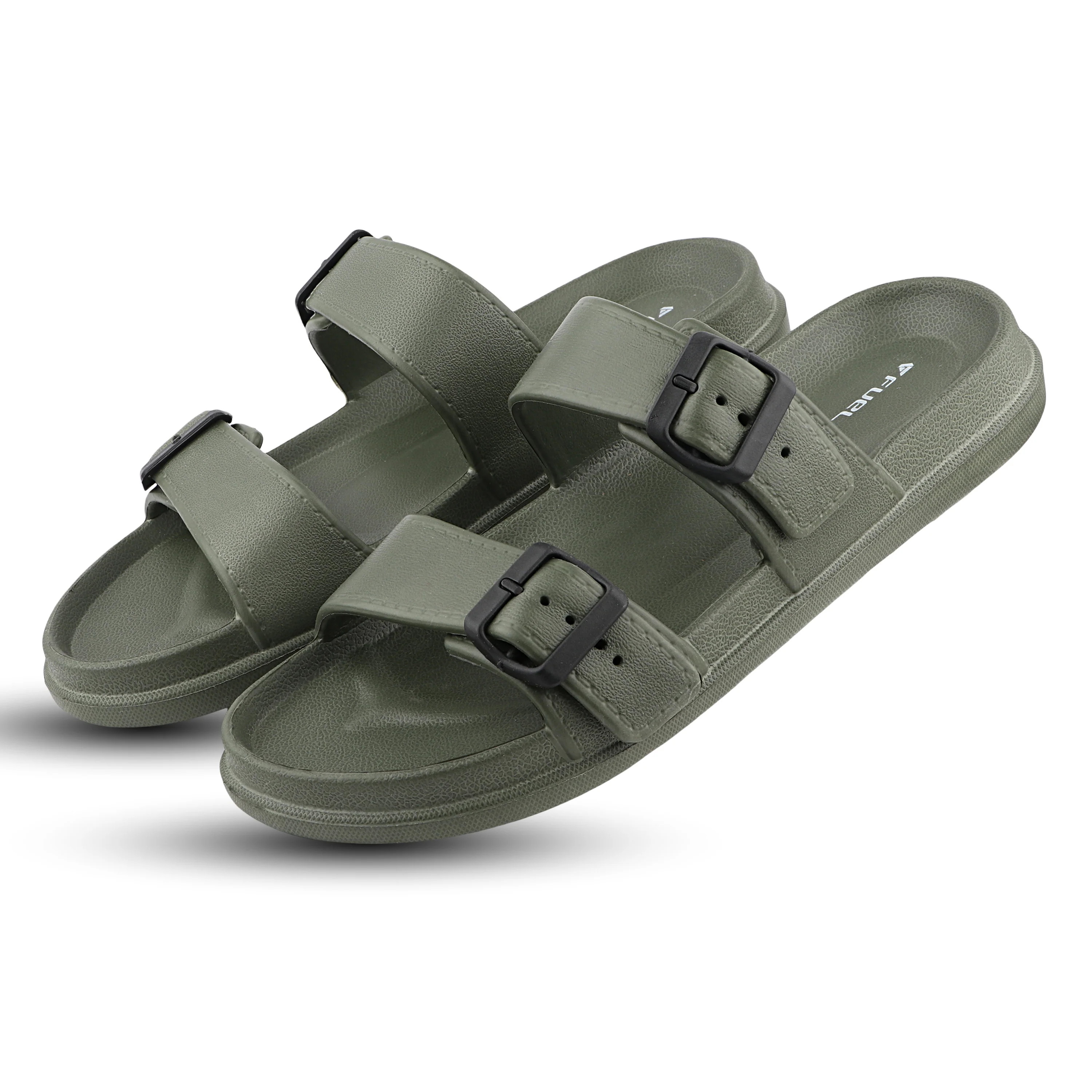FUEL Aura Lightweight & Anti-Slip with Cushioned Footbed and Flexible Durable Slipper for Men's (Olive) - Image 3