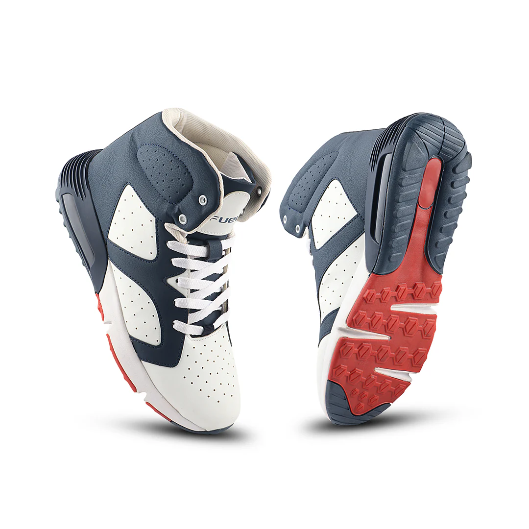 FUEL Basketball Comfortable Cushioned Footbed Athletic Sneakers for Man's (Navy Blue) - Image 6