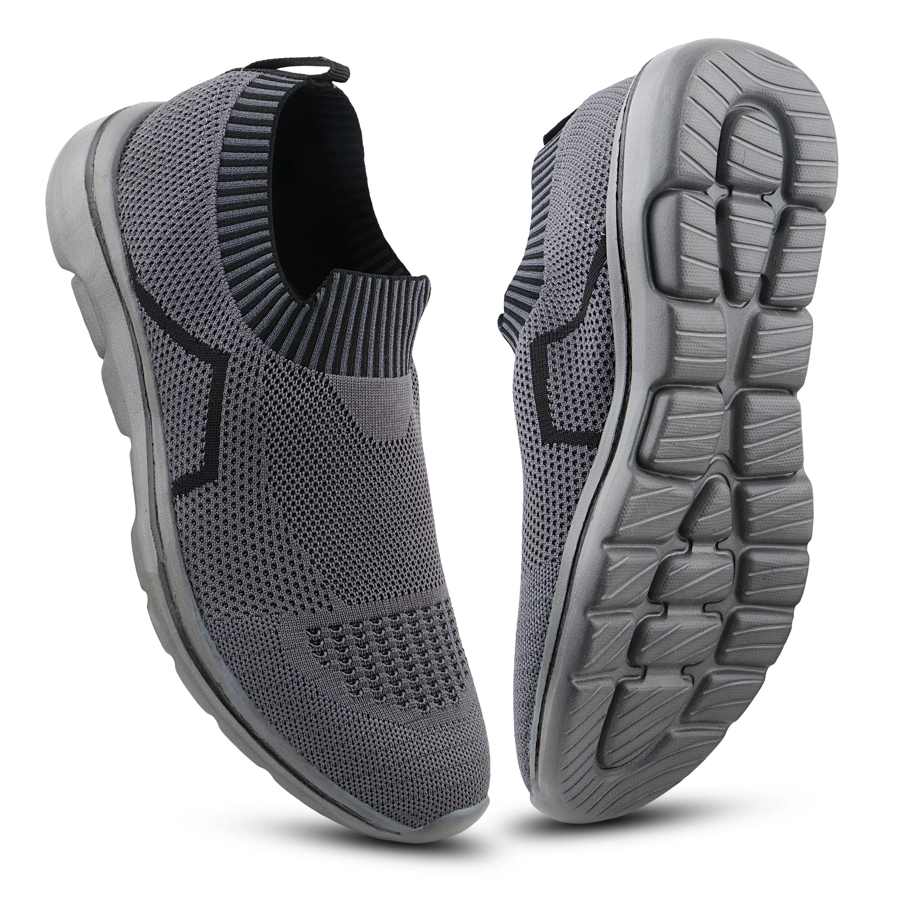 FUEL BINGO Slip-on Comfortable Walking Sports Shoes for Men (Grey) - Image 6