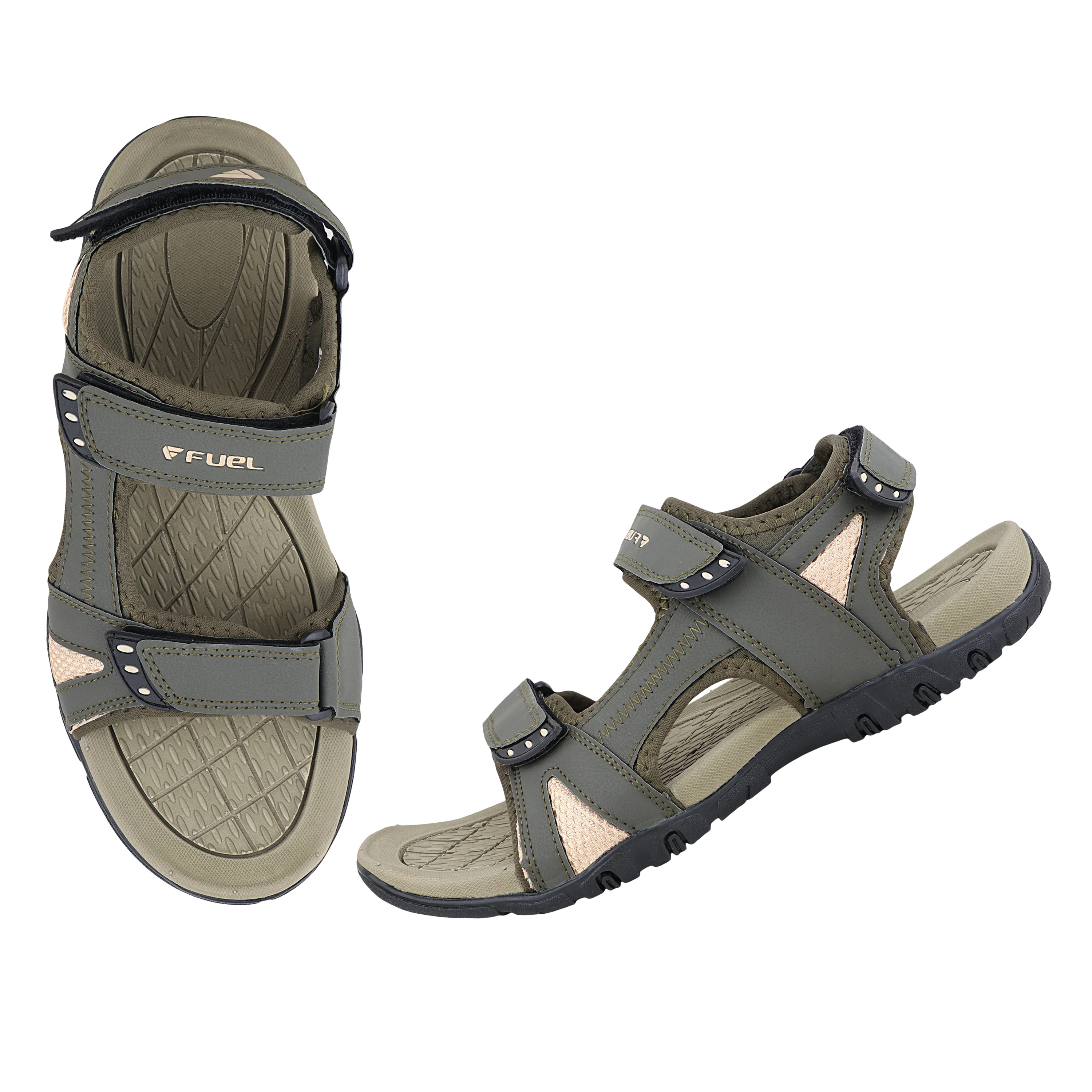 FUEL Blaze Comfortable Versatile Sporty Casual Sandals for Men (Olive) - Image 5