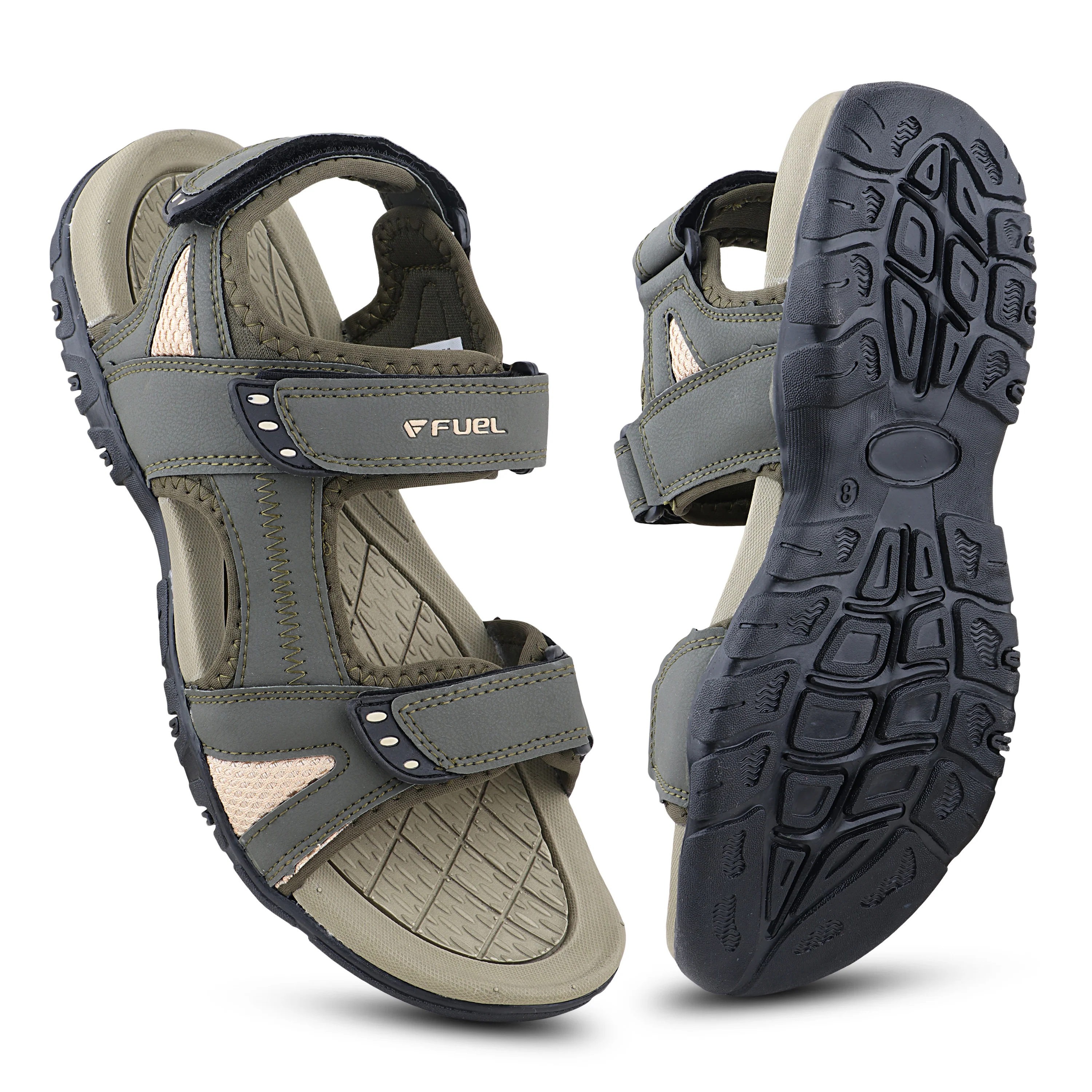 FUEL Blaze Comfortable Versatile Sporty Casual Sandals for Men (Olive) - Image 6