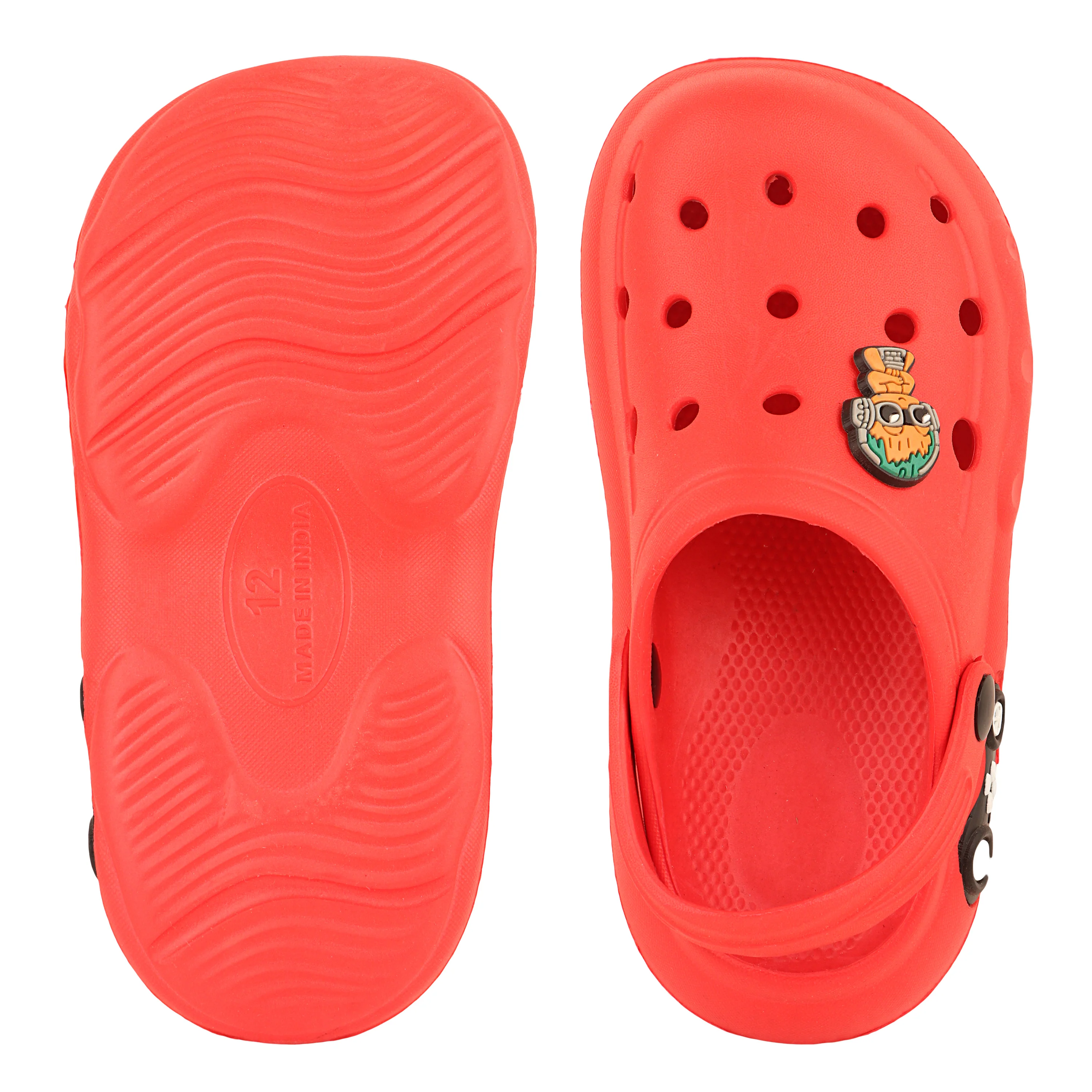 FUEL Breeze Comfortable & Lightweight Cushioned Anti Skid Clogs for Kids (Red) - Image 3