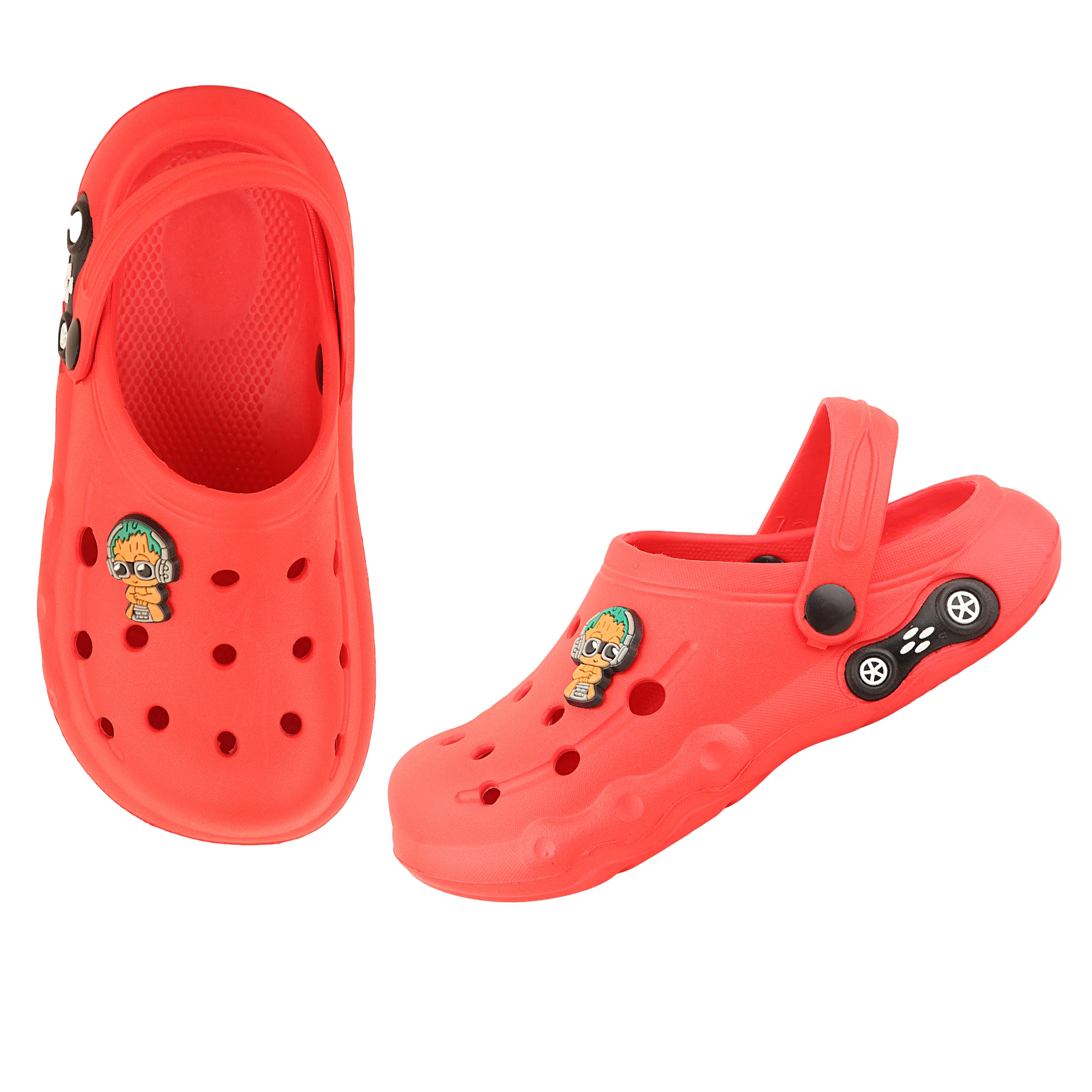 FUEL Breeze Comfortable & Lightweight Cushioned Anti Skid Clogs for Kids (Red) - Image 5