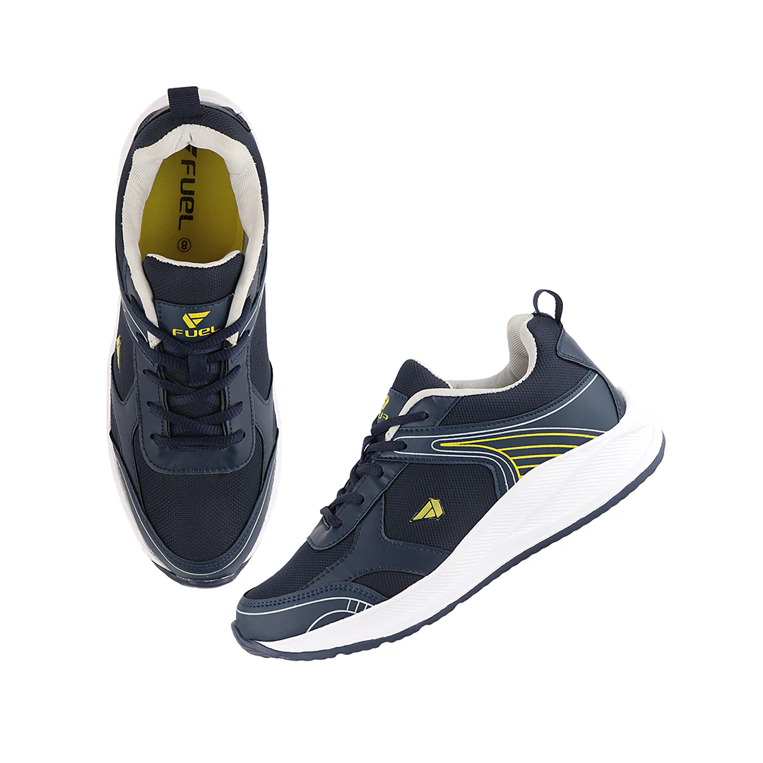 FUEL Carter Athletic Casual & Affordable Anti-Skid Sports Shoes for Men's (Navy-White) - Image 6