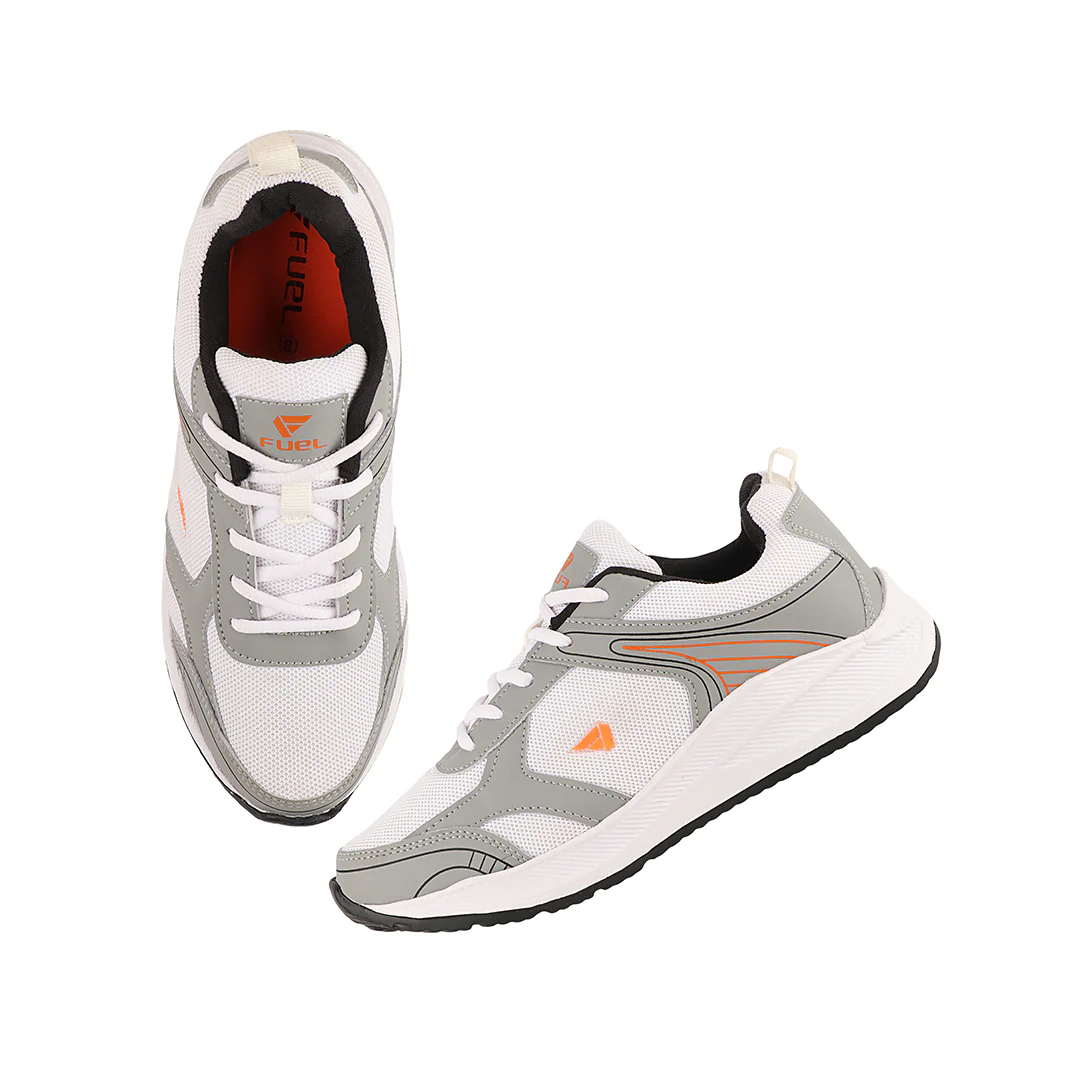 FUEL Carter Athletic Casual & Affordable Anti-Skid Sports Shoes for Men's (White) - Image 6
