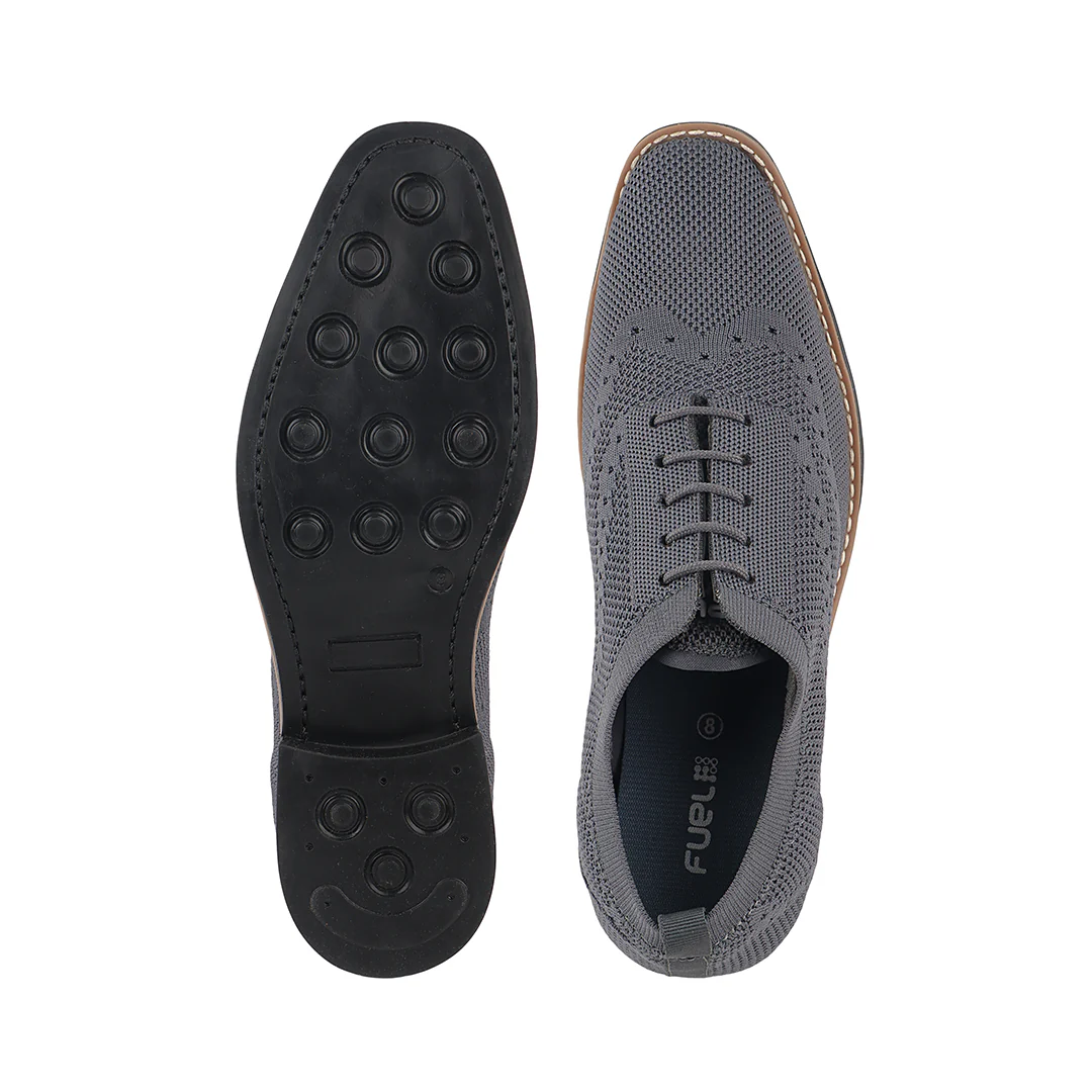 FUEL Berlin Comfort & Lightweight Daily Wear Formal Shoes For Men's (D-Grey) - Image 5