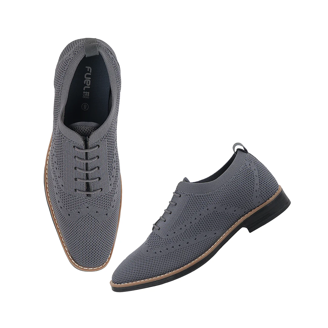 FUEL Berlin Comfort & Lightweight Daily Wear Formal Shoes For Men's (D-Grey) - Image 6