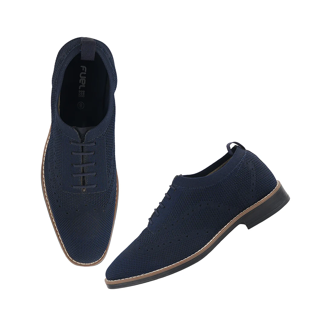 FUEL Berlin Comfort & Lightweight Daily Wear Formal Shoes For Men's (Navy-Blue) - Image 6
