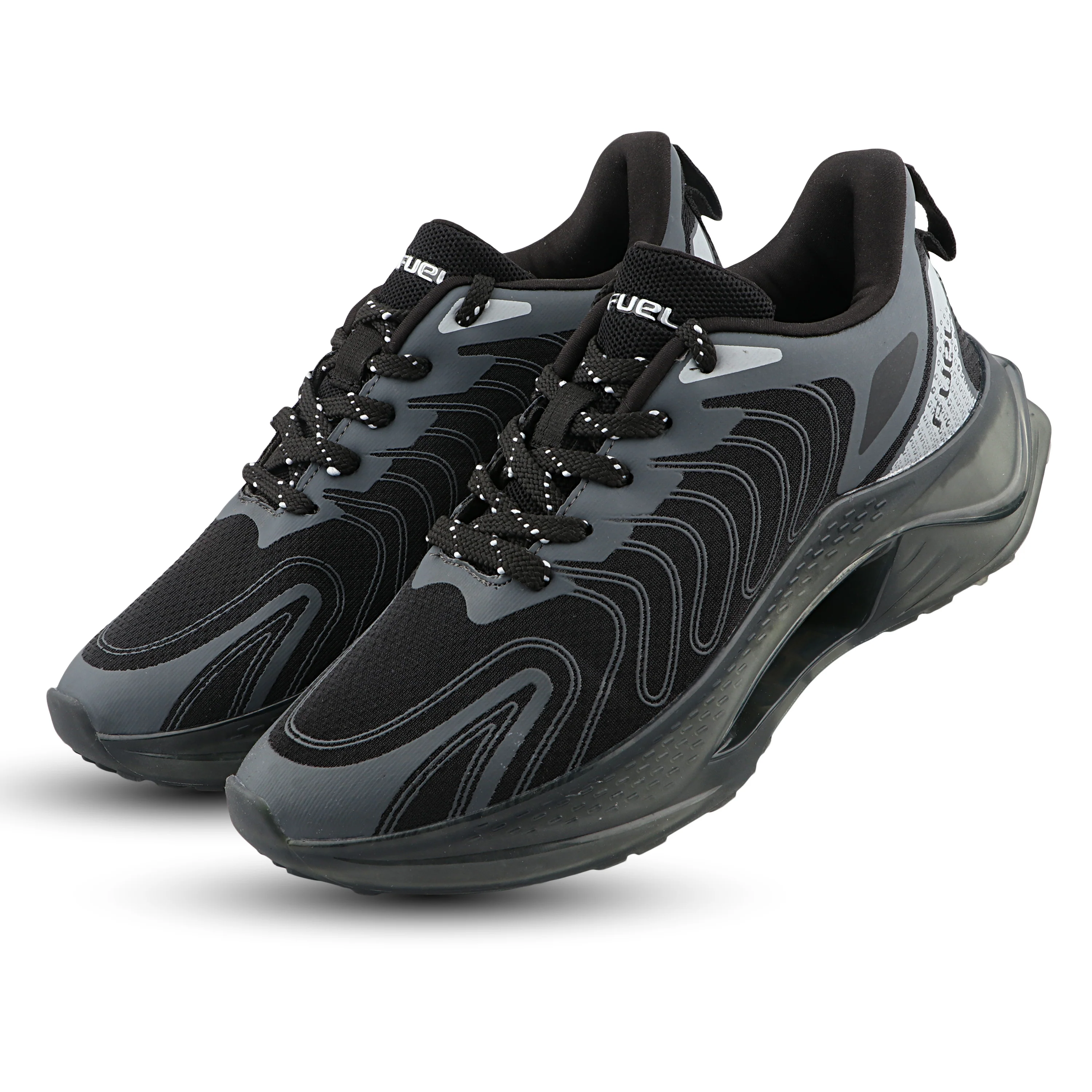 FUEL Cave Lightweight & Breathable with Comfortable Cushioning & Modern Style Sports Shoes for Men's (Black) - Image 3