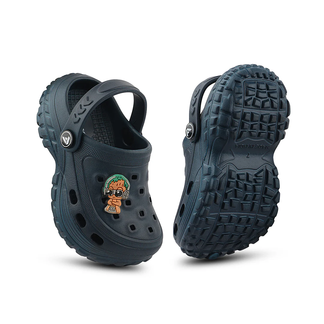 FUEL Poddle Cute & Lightweight EVA Slip-On Clogs for Kids (Navy) - Image 6