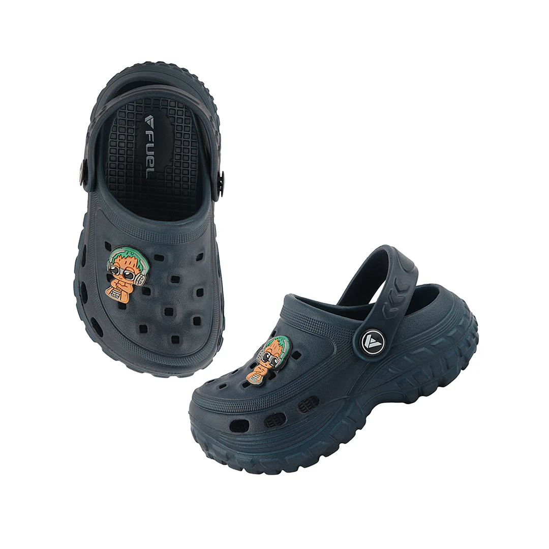 FUEL Poddle Cute & Lightweight EVA Slip-On Clogs for Kids (Navy) - Image 7