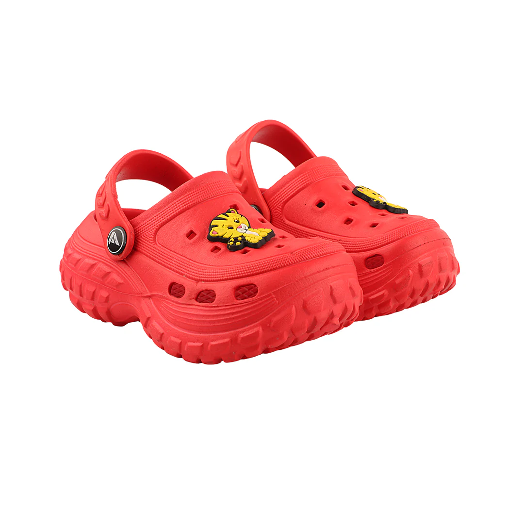 FUEL Poddle Cute & Lightweight EVA Slip-On Clogs for Kids (Red) - Image 4