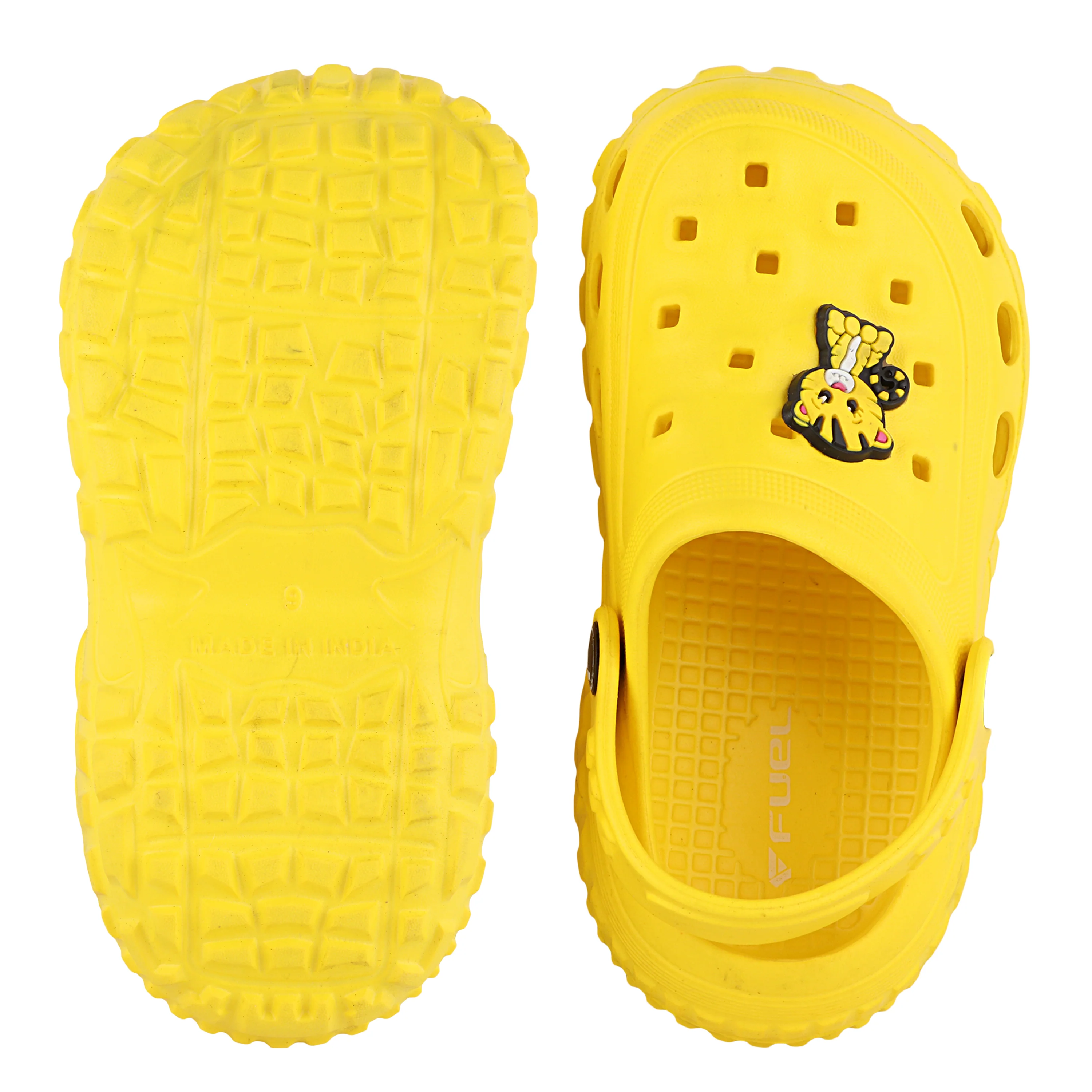 FUEL Poddle Cute & Lightweight EVA Slip-On Clogs for Kids (Yellow) - Image 5