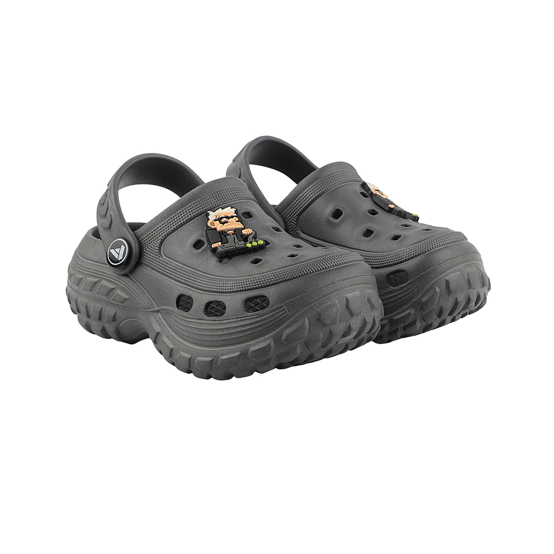 FUEL Poddle Cute & Lightweight EVA Slip-On Clogs for Kids (Grey) - Image 4
