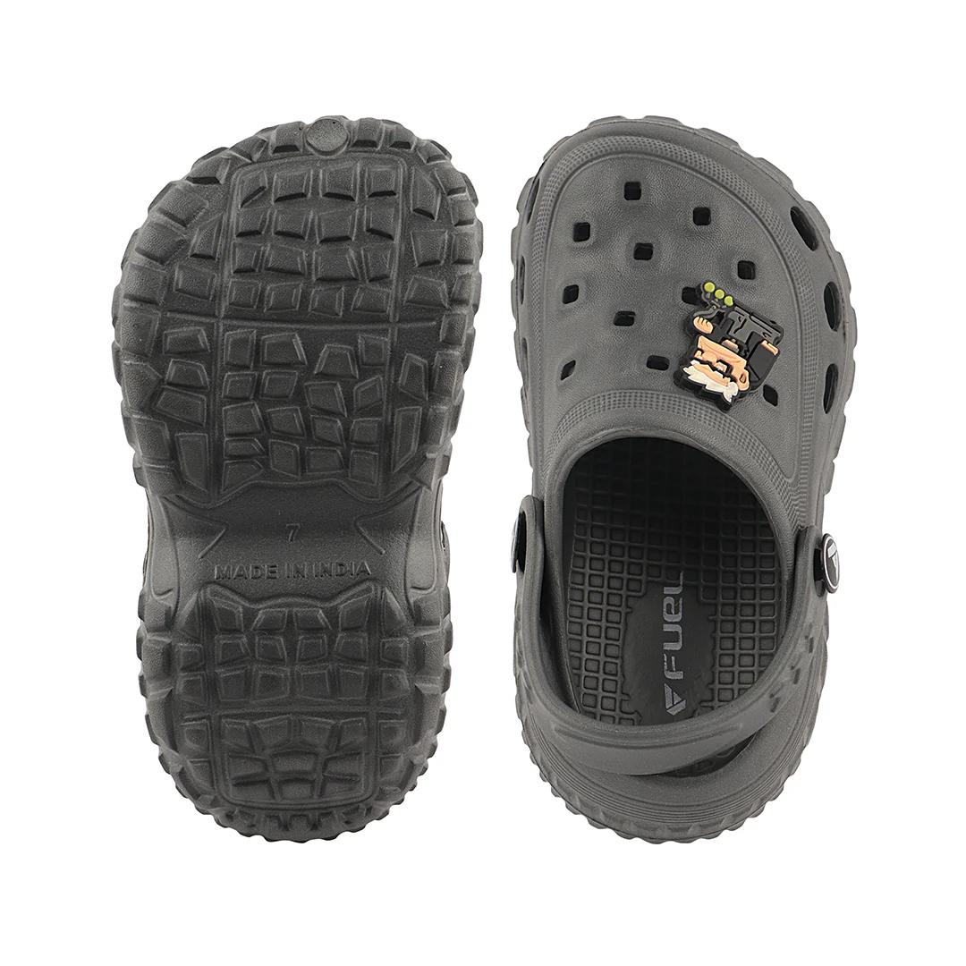 FUEL Poddle Cute & Lightweight EVA Slip-On Clogs for Kids (Grey) - Image 5