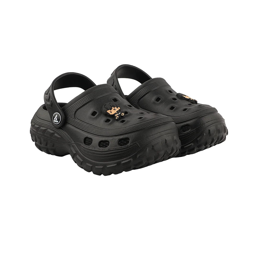 FUEL Poddle Cute & Lightweight EVA Slip-On Clogs for Kids (Black) - Image 4