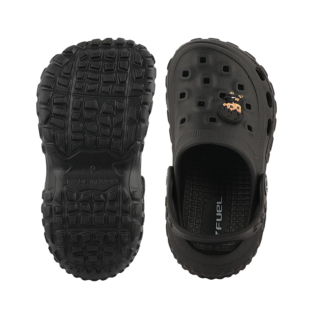 FUEL Poddle Cute & Lightweight EVA Slip-On Clogs for Kids (Black) - Image 5