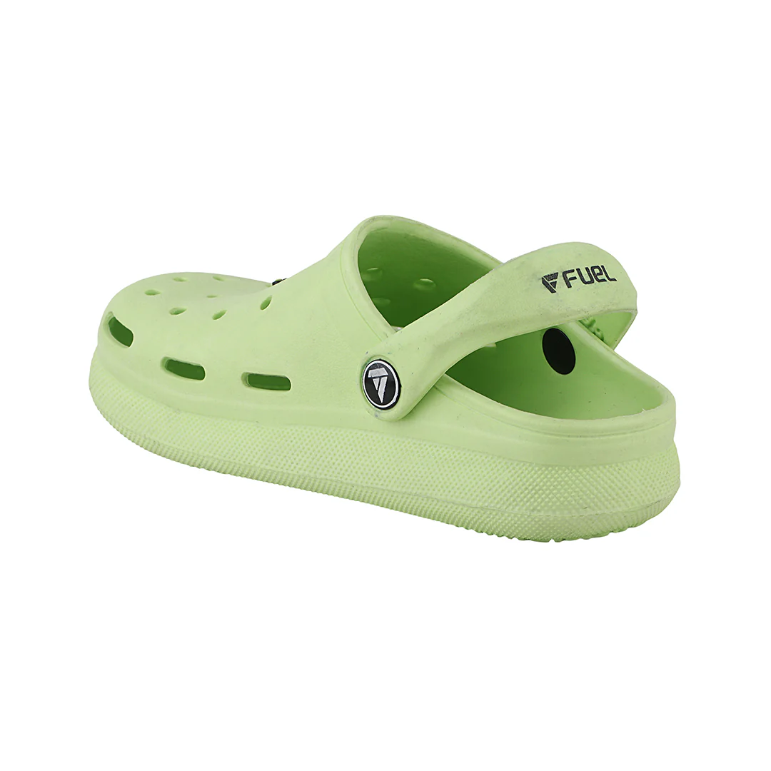 FUEL Hooper Lightweight & Comfortable Pull-On Casual Clogs with Cushioned Footbed for Kids (Green) - Image 4