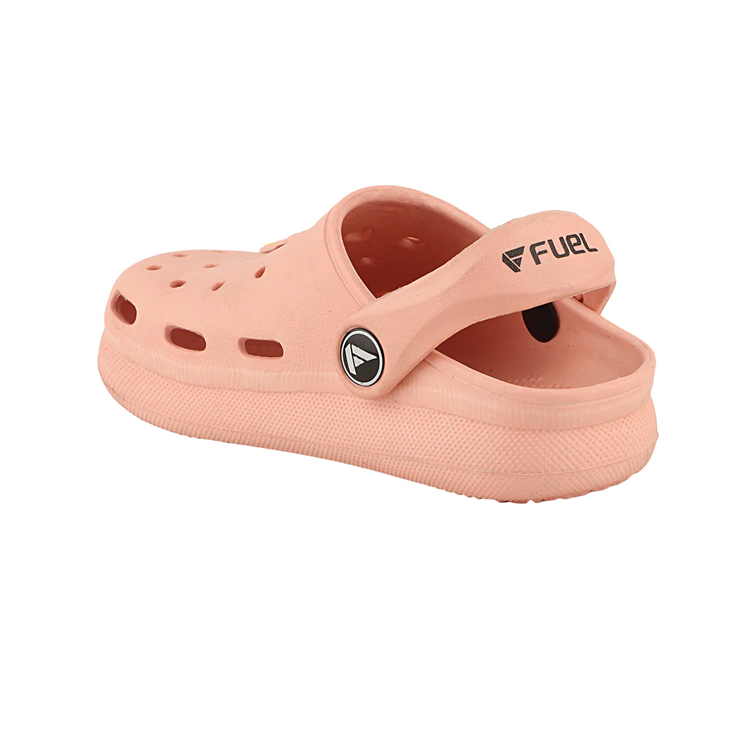 FUEL Hooper Lightweight & Comfortable Pull-On Casual Clogs with Cushioned Footbed for Kids (Peach) - Image 4