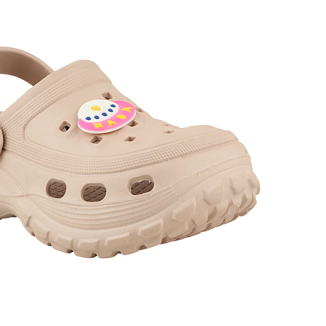 FUEL Poddle Cute & Lightweight EVA Slip-On Clogs for Kids (Beige) - Image 2