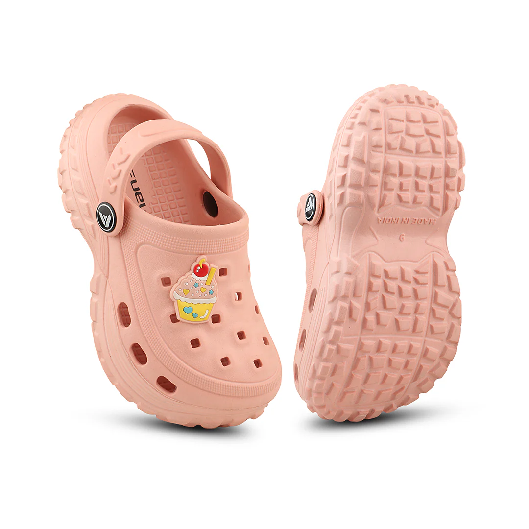 FUEL Poddle Cute & Lightweight EVA Slip-On Clogs for Kids (Peach) - Image 5