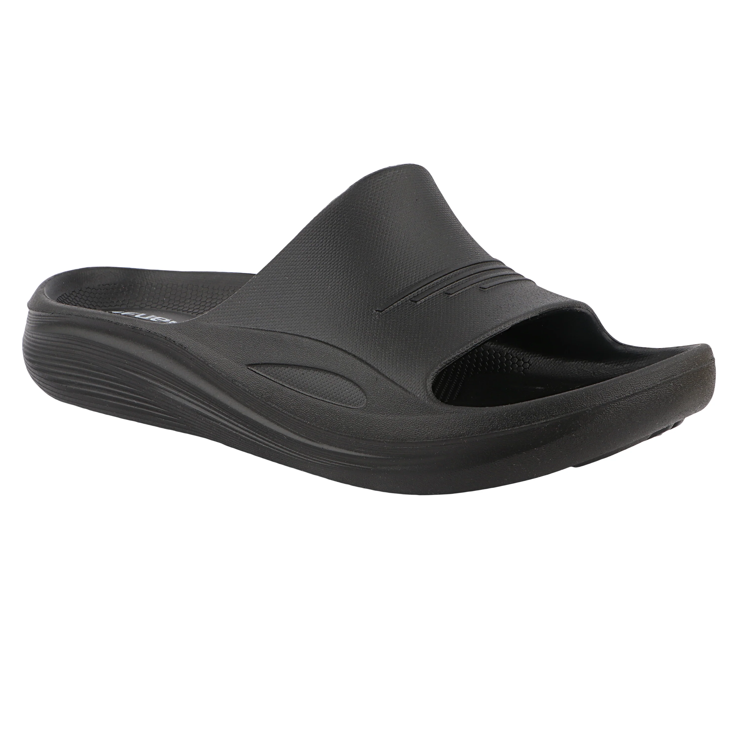 FUEL Cloud Cushioned Footbed and Lightweight Slip-On Design with Anti-Slip Sole for Men's (Black)