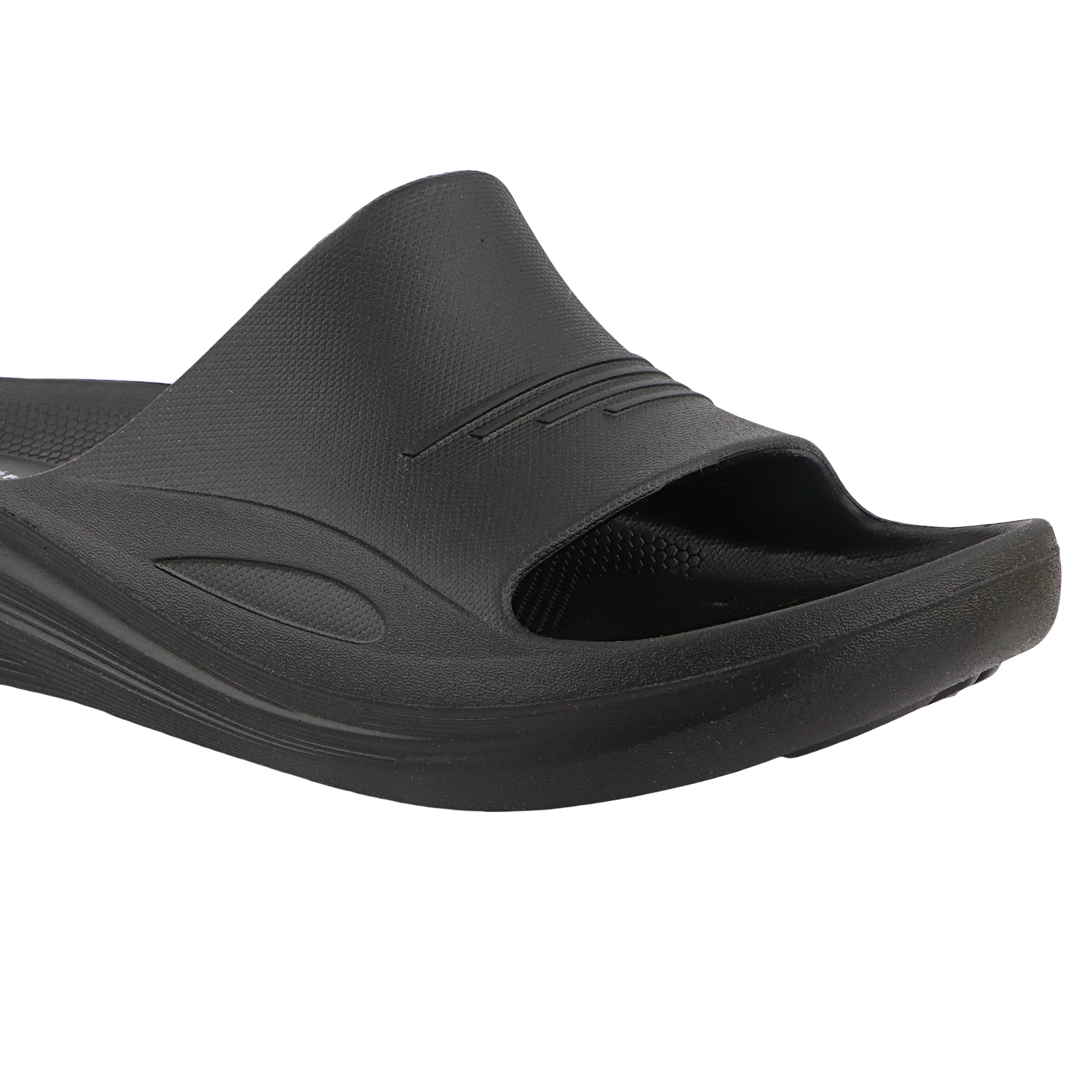 FUEL Cloud Cushioned Footbed and Lightweight Slip-On Design with Anti-Slip Sole for Men's (Black) - Image 2