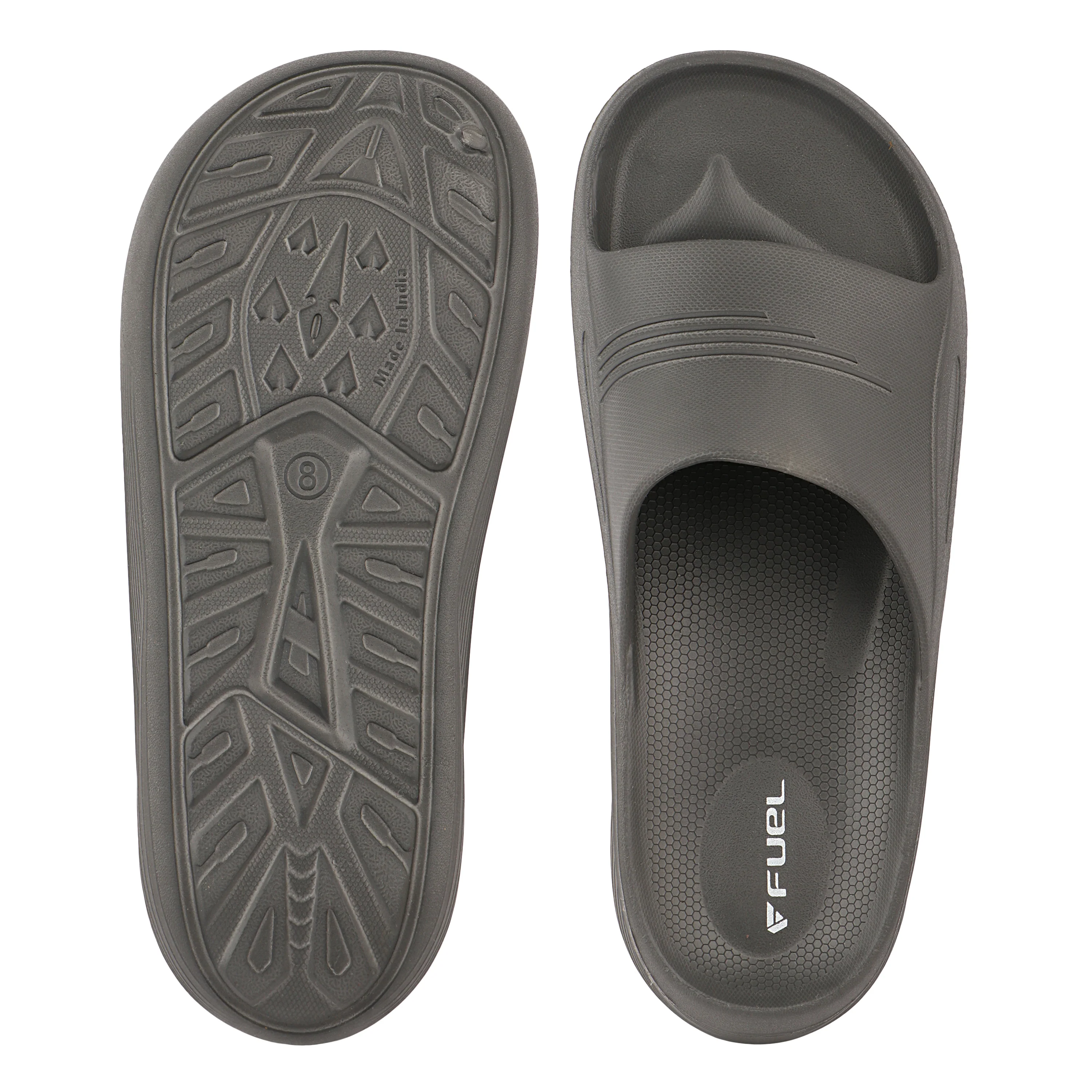 FUEL Cloud Cushioned Footbed and Lightweight Slip-On Design with Anti-Slip Sole for Men's (Grey) - Image 4