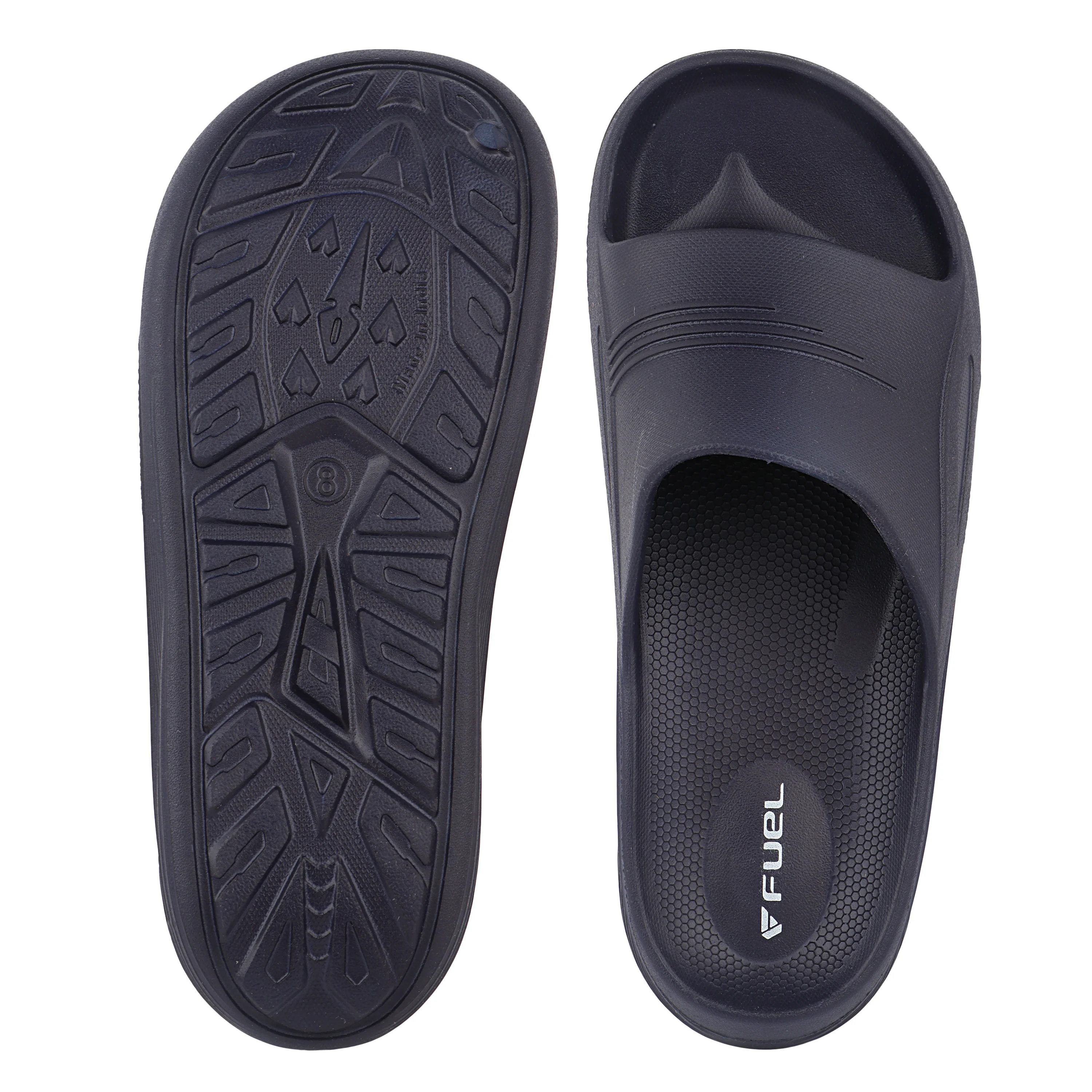FUEL Cloud Cushioned Footbed and Lightweight Slip-On Design with Anti-Slip Sole for Men's (Navy) - Image 4
