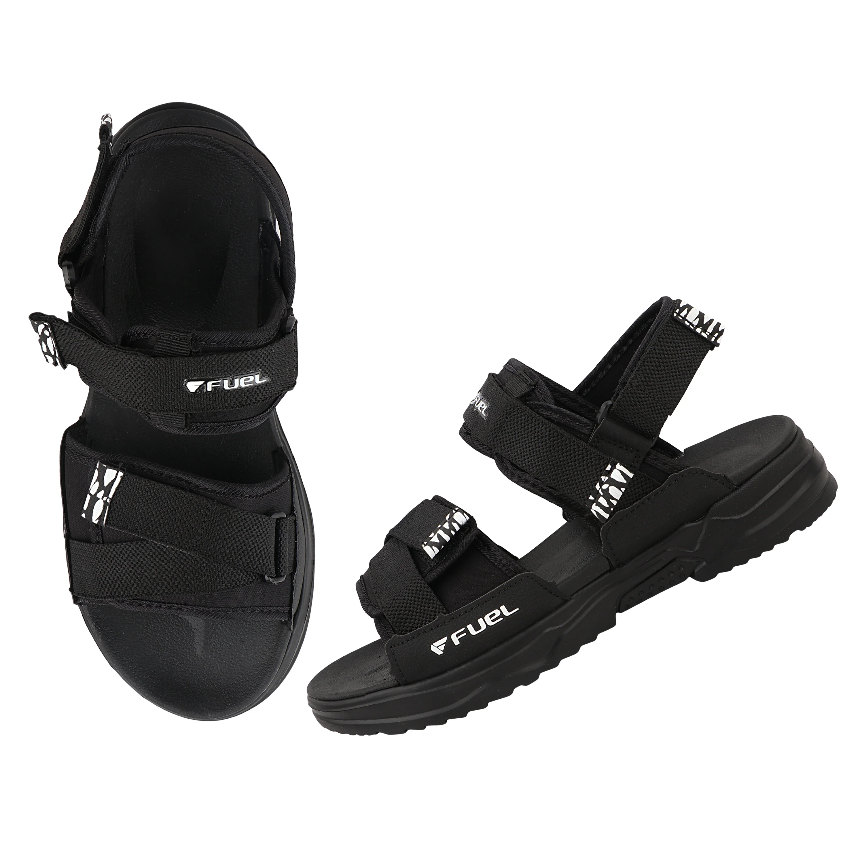 FUEL Combat-01 Breathable & Anti-Skid Outdoor Sandals For Men's (Black) - Image 5