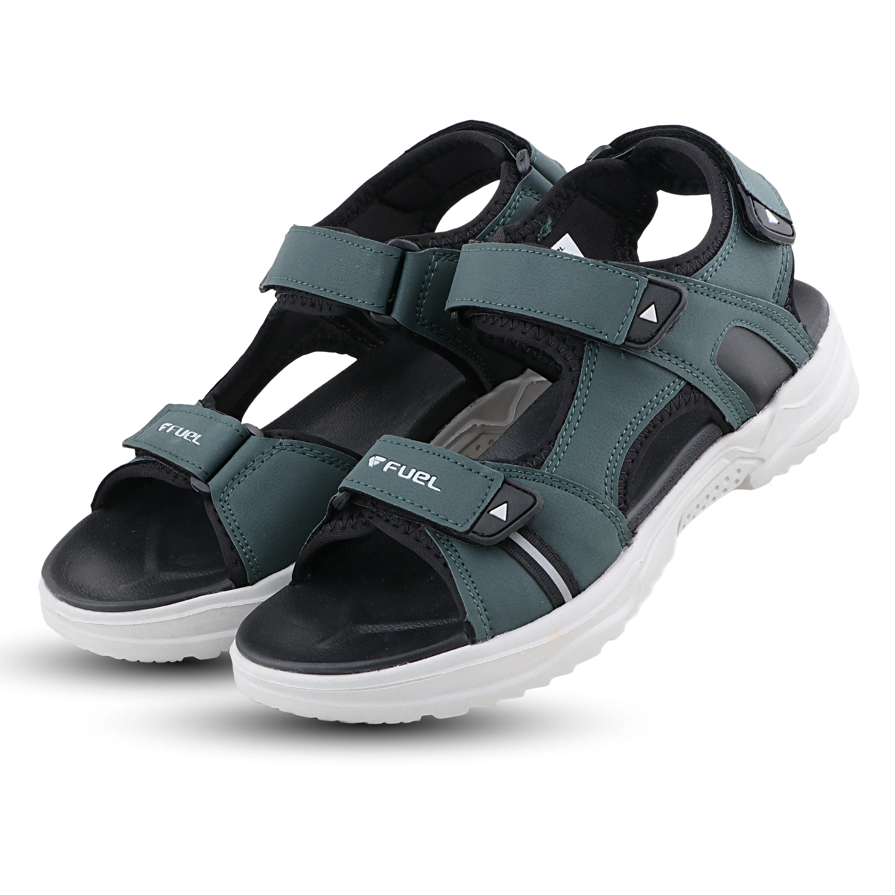 FUEL Combat-03 Sports Chunky Sandals For Men's (Olive) - Image 3