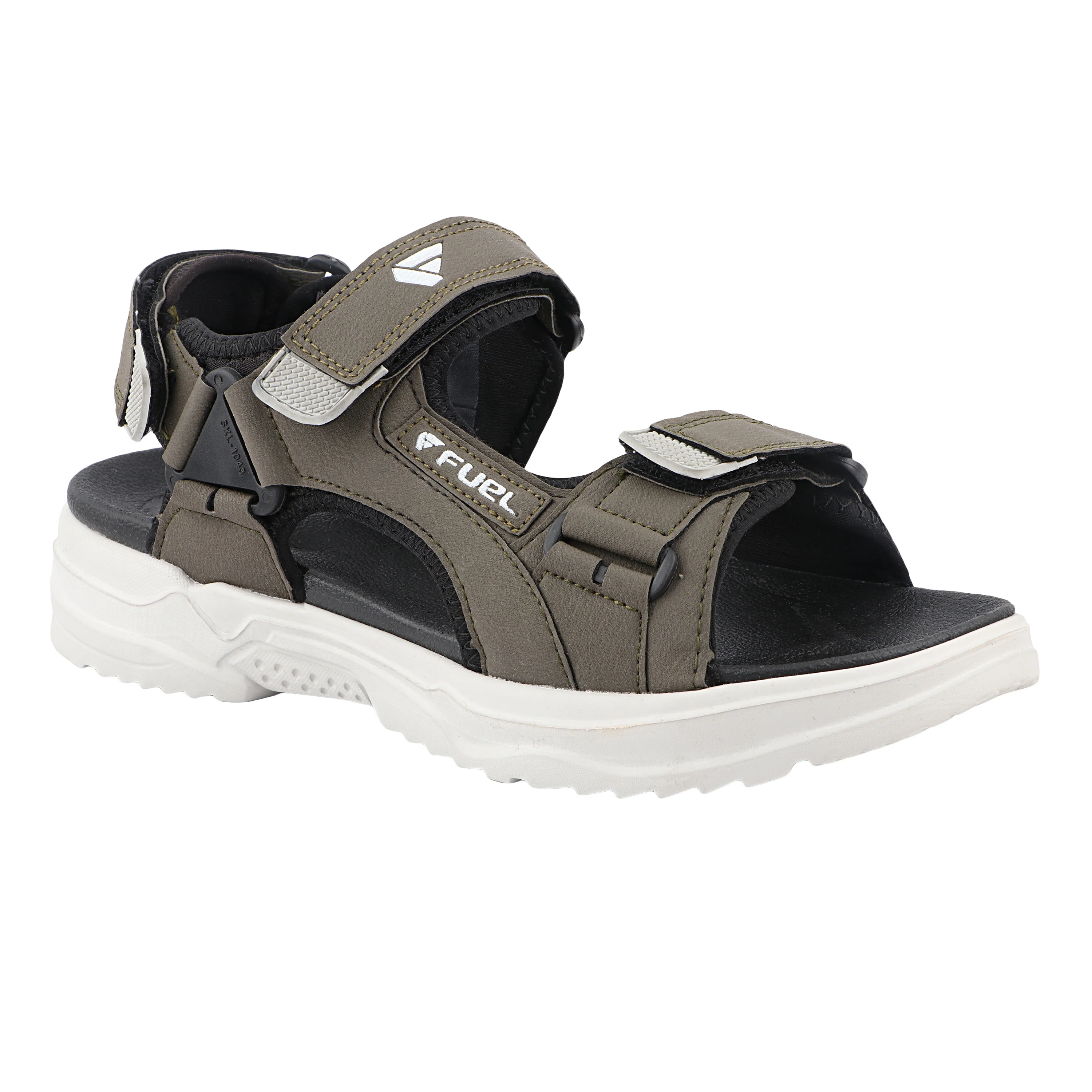 FUEL Combat-06 Comfortable and Stylish with Cushioned Footbed and Durable Grip Sports Sandals for Men's (Mehandi)