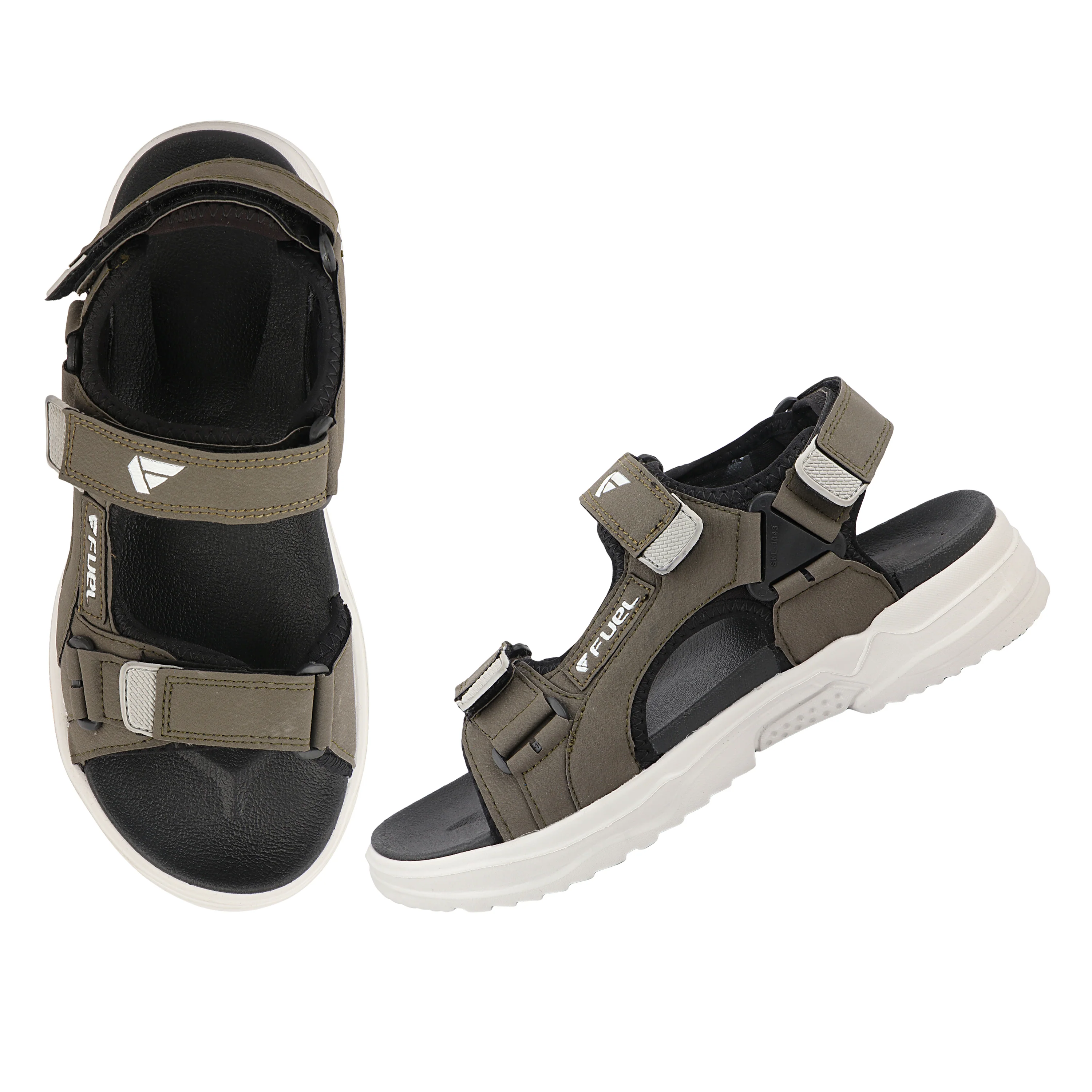FUEL Combat-06 Comfortable and Stylish with Cushioned Footbed and Durable Grip Sports Sandals for Men's (Mehandi) - Image 5