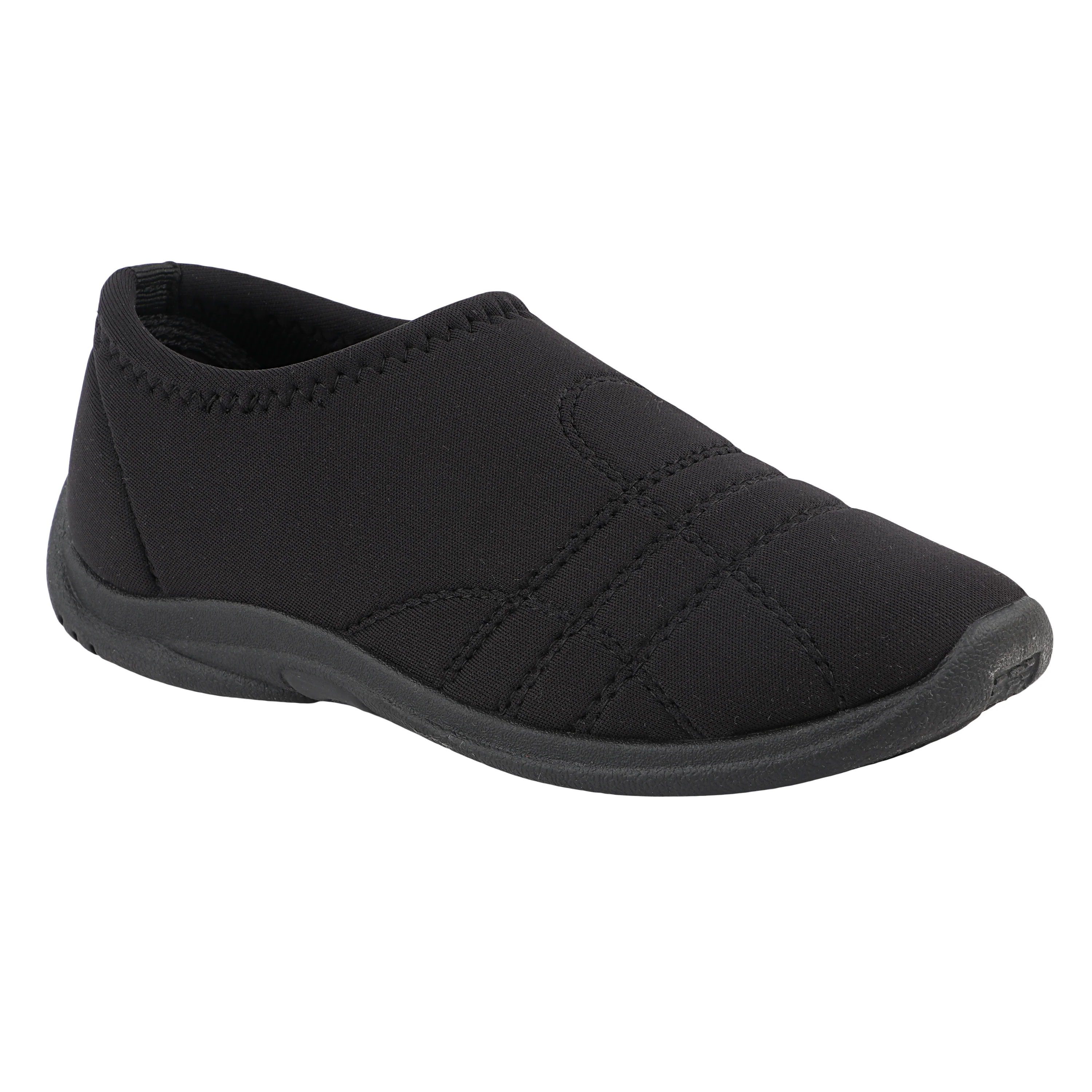 FUEL Comfort-05 Lightweight & Breathable Lycra Upper with Cushioned Footbed Casual Slip-On Shoes for Women's (Black)