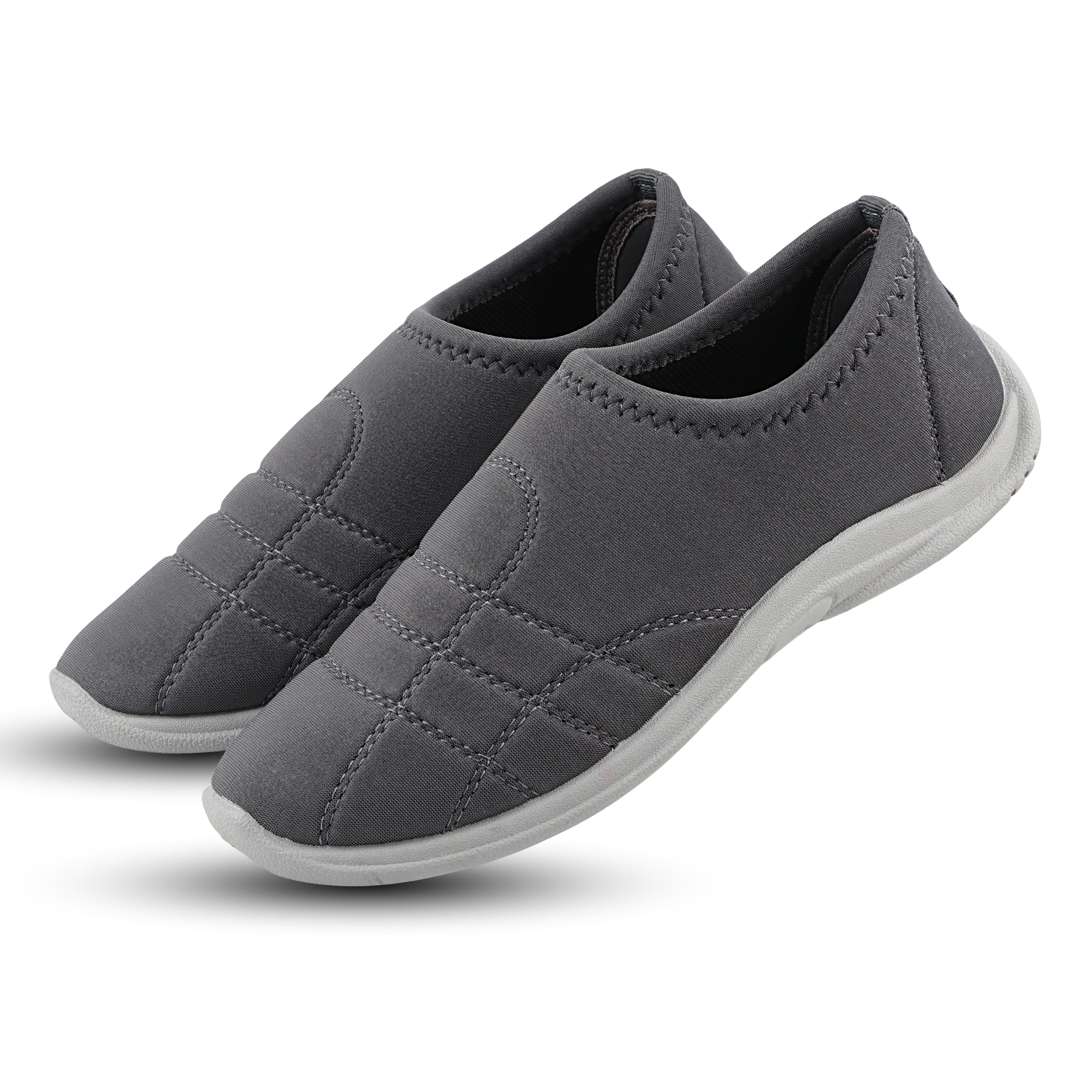 FUEL Comfort-05 Lightweight & Breathable Lycra Upper with Cushioned Footbed Casual Slip-On Shoes for Women's (Grey) - Image 3