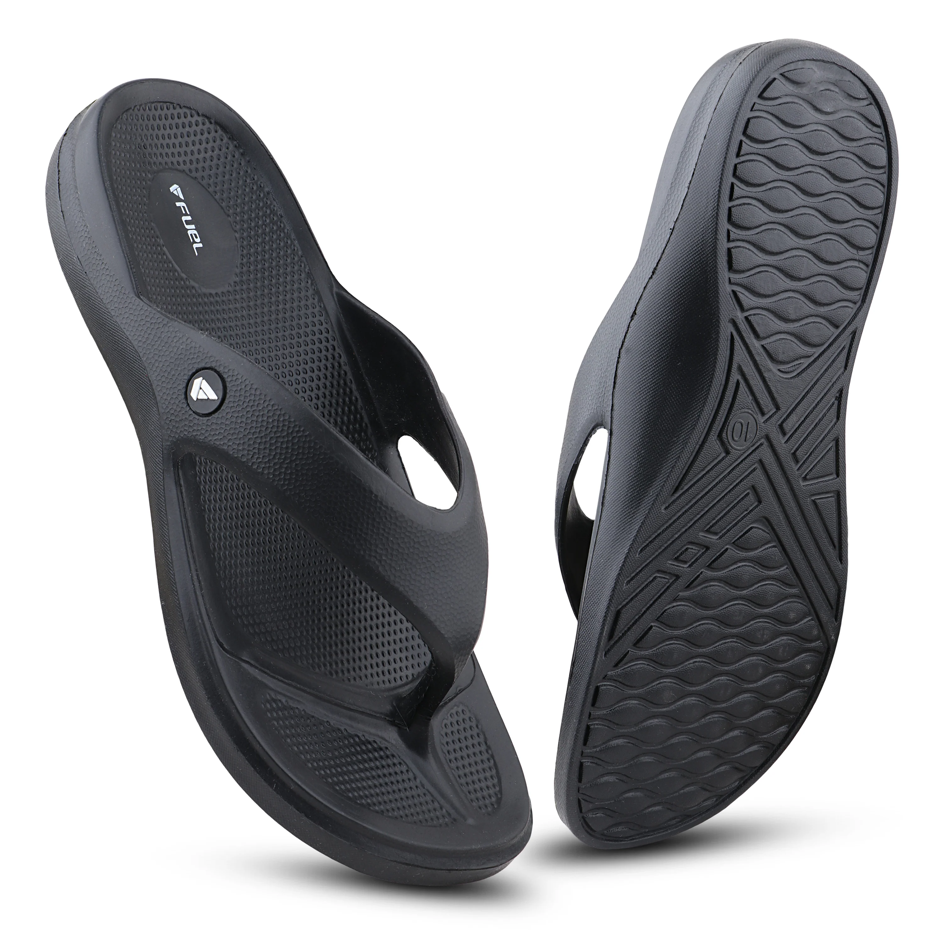 FUEL Comfort EVA Men Lightweight & Durable Slippers (Black) - Image 5