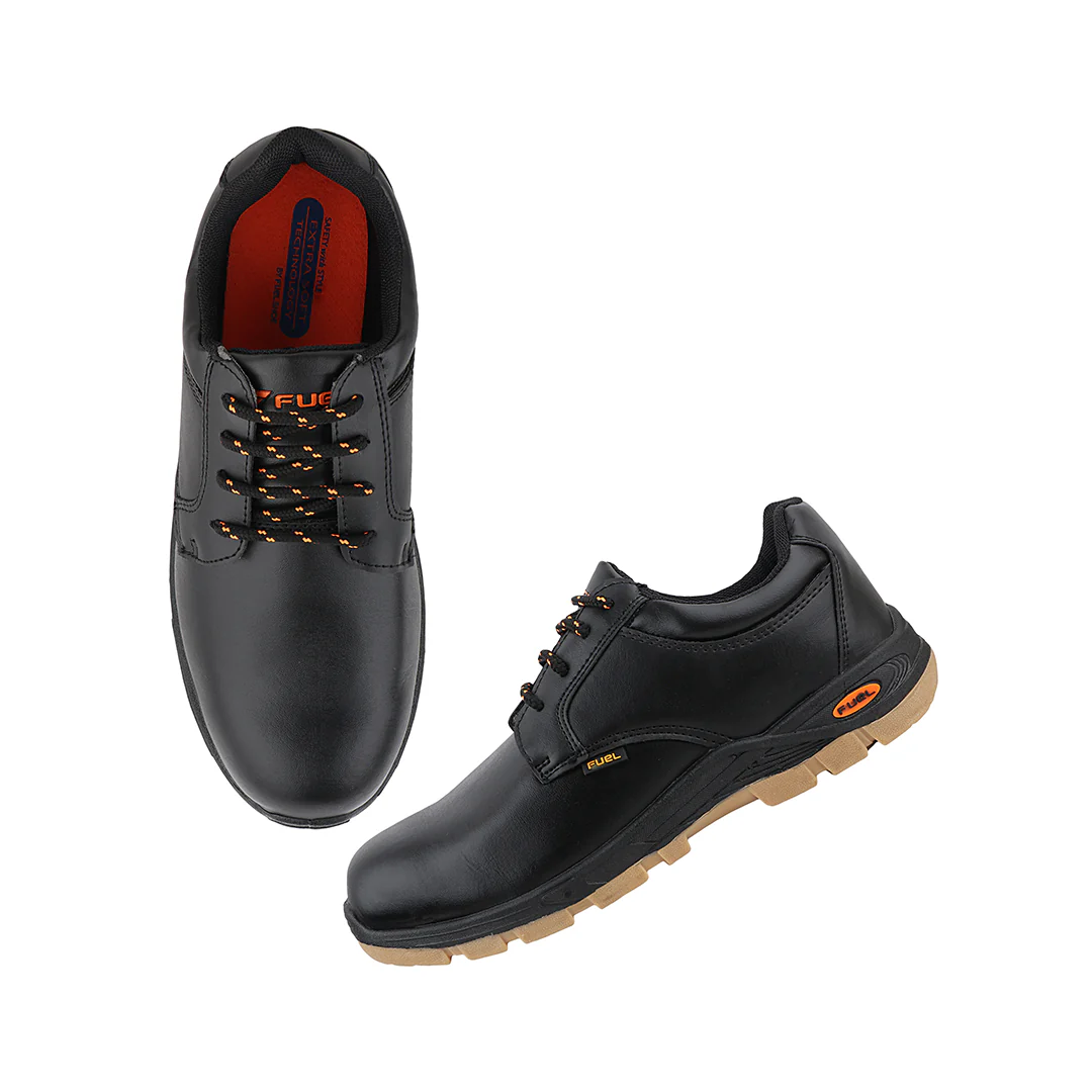 FUEL Jordan LC 2 Comfortable and breathable PVC Sole with 100J Industrial Safety Shoes (Black) - Image 9