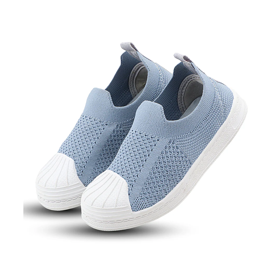 FUEL Charli Breathable Knitted Design Comfortable and Stylish Anti-Slip Sole Shoes for Kids (Blue) - Image 4