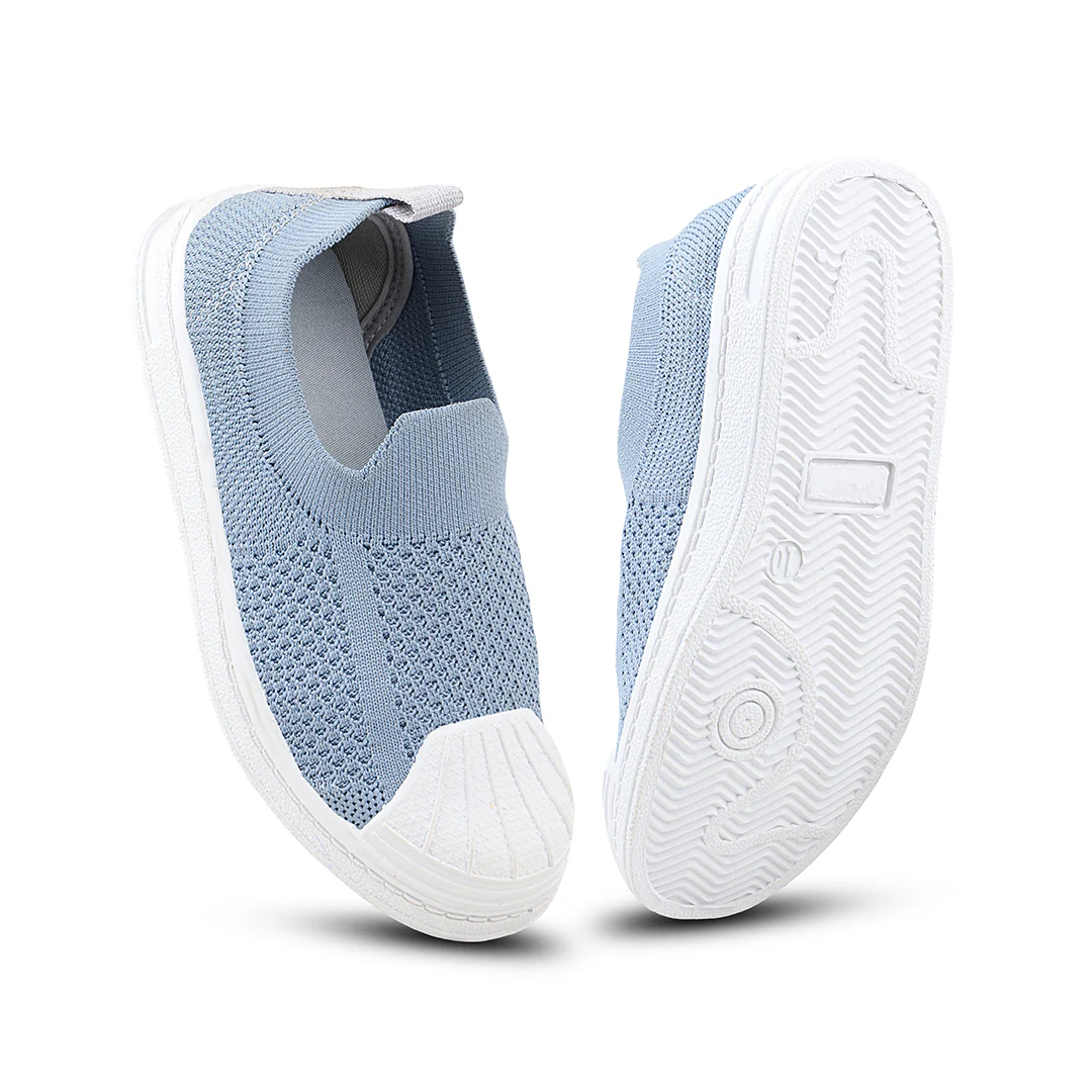 FUEL Charli Breathable Knitted Design Comfortable and Stylish Anti-Slip Sole Shoes for Kids (Blue) - Image 6