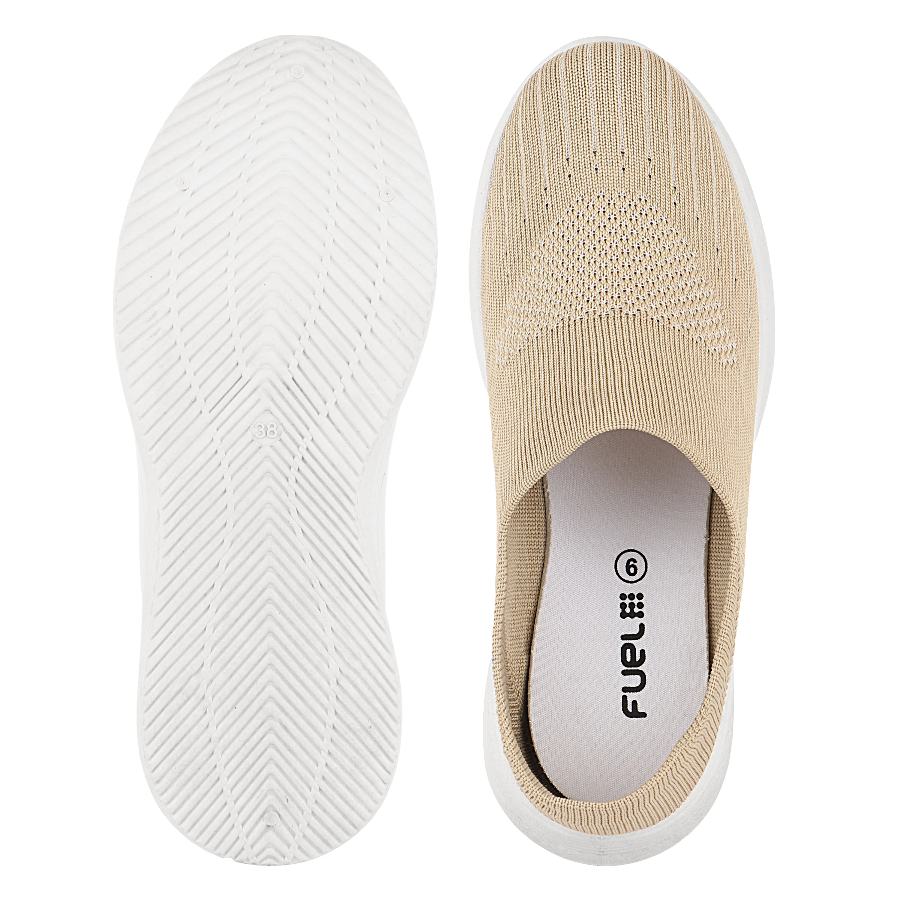 FUEL Drive Anti-Skid Slip-on Sports Shoes for Women (Beige) - Image 4