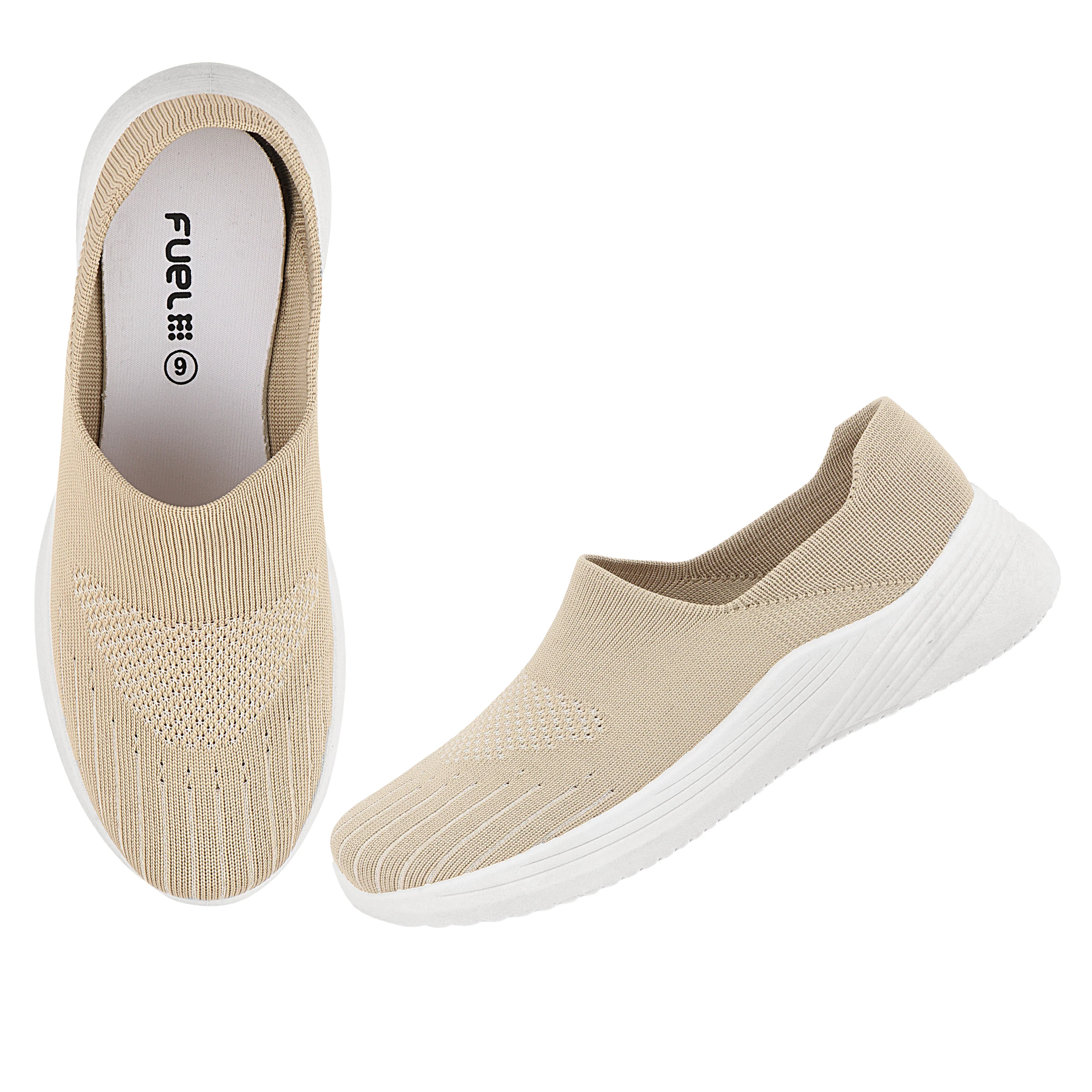 FUEL Drive Anti-Skid Slip-on Sports Shoes for Women (Beige) - Image 5